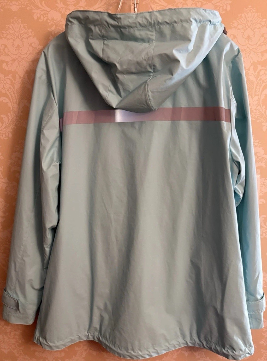 Charles River Apparel Rain Jacket Coat XL Ladies Misses Reflective Hood Zip Mint