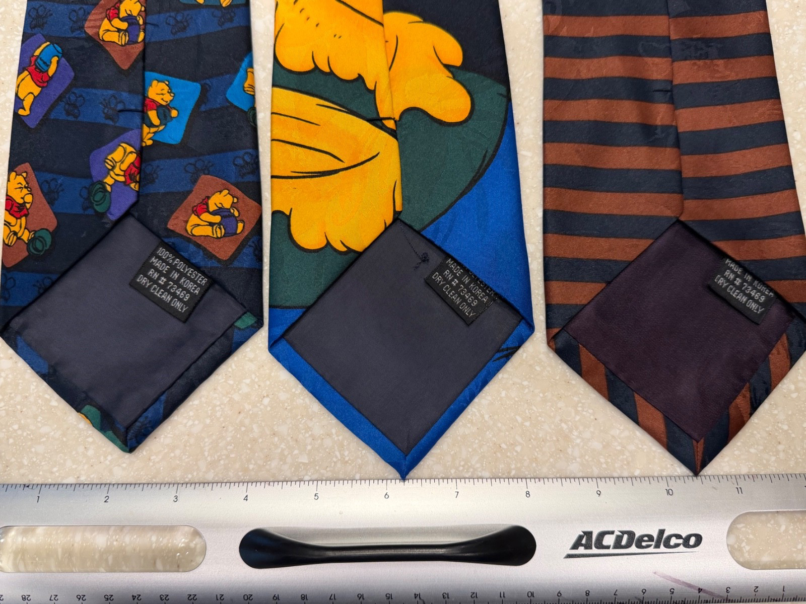 3 Vintage Ties featuring Winnie the Pooh from a Teacher’s Tie Collection