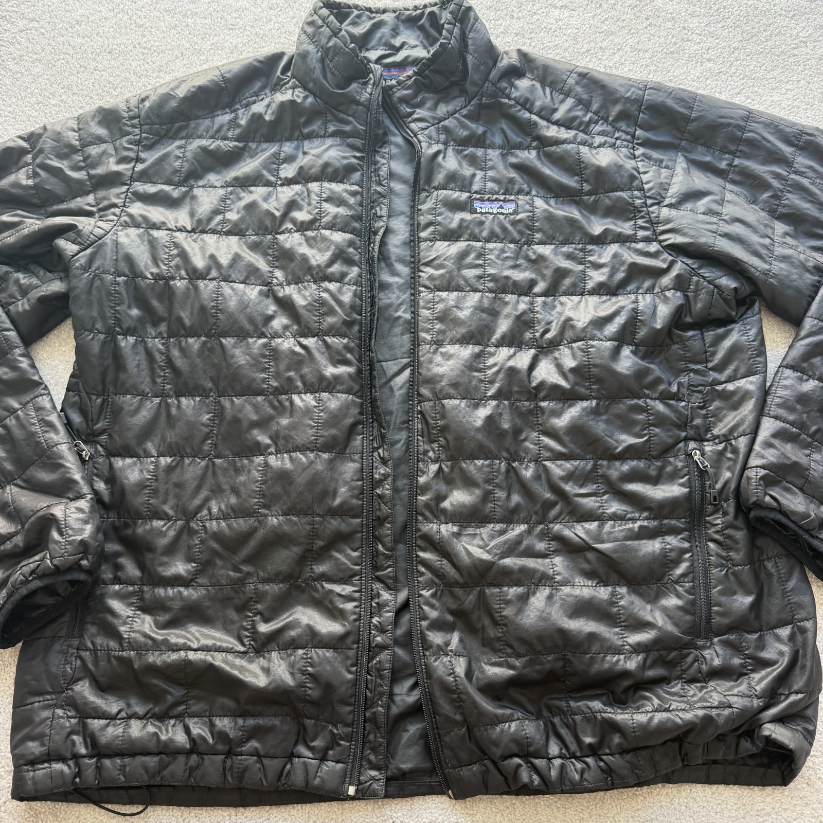Patagonia Nano Puff Jacket Men’s Puffer Quilted XL Black Full Zip