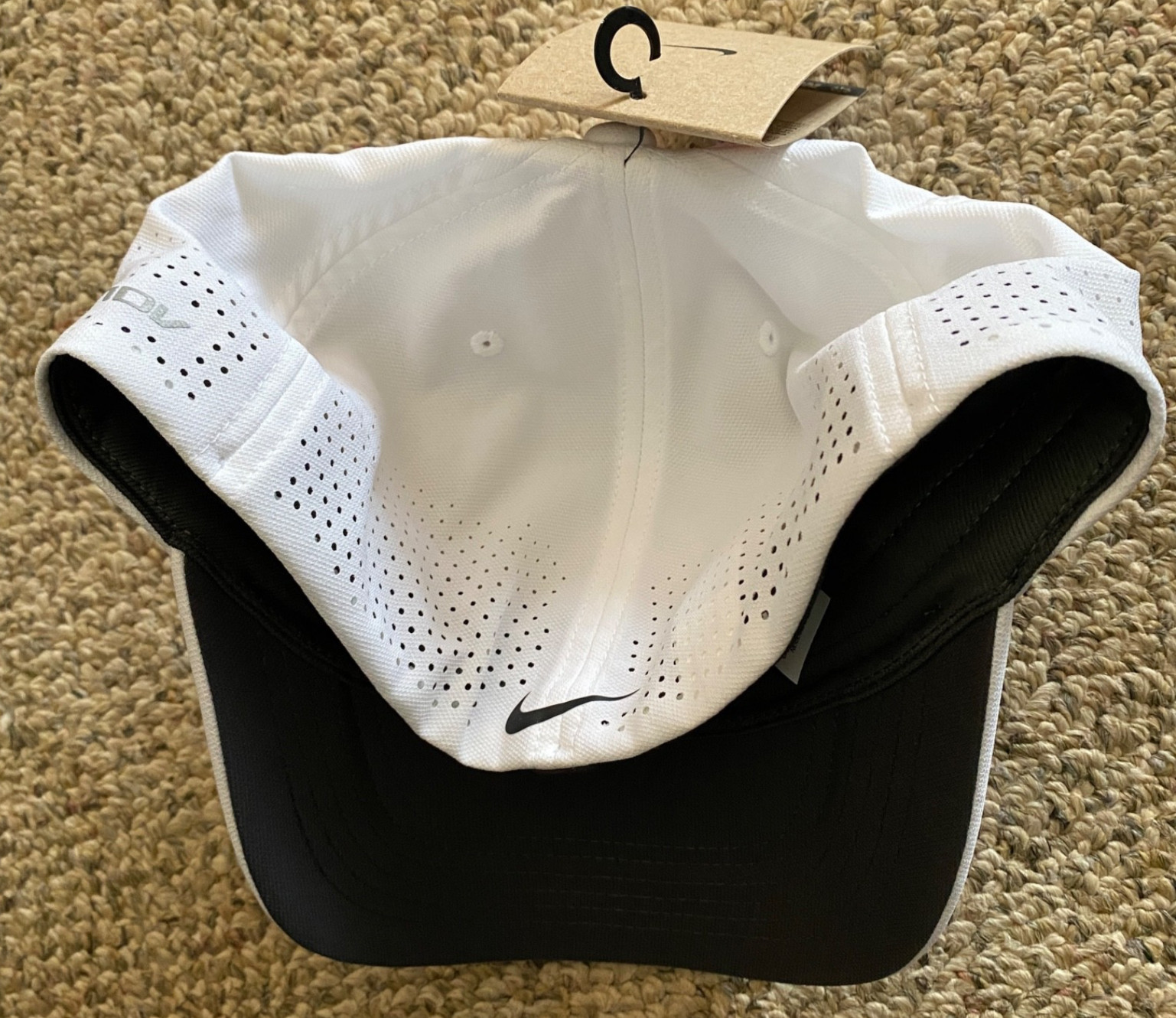 Nike Cap Hat ADV Rise Structured Swoosh Flex FB5633-100 Unisex Adult L/XL