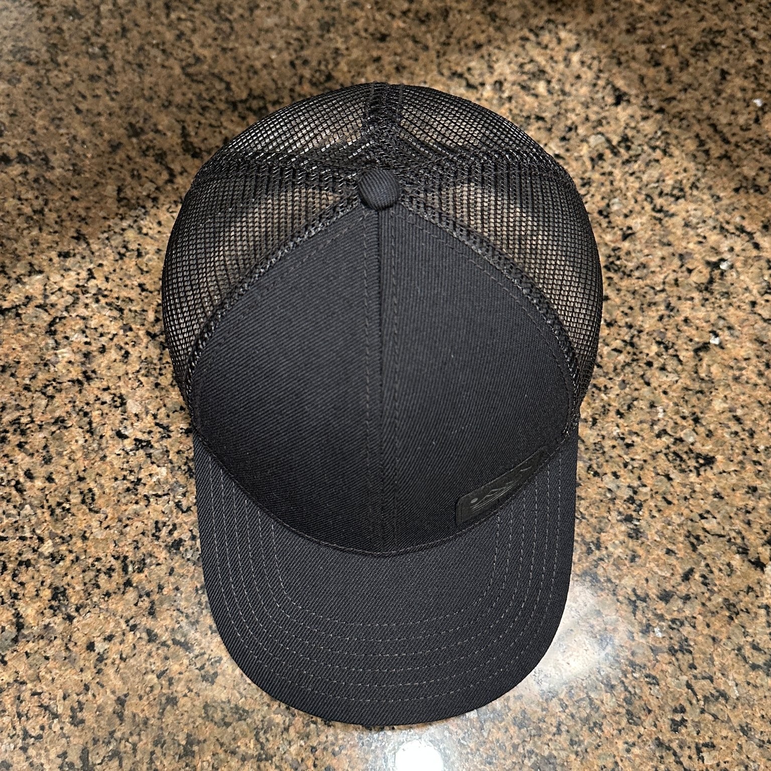 Pistil Trucker Hat Black Wool Blend Mesh Snapback Outdoor Mountain Patch