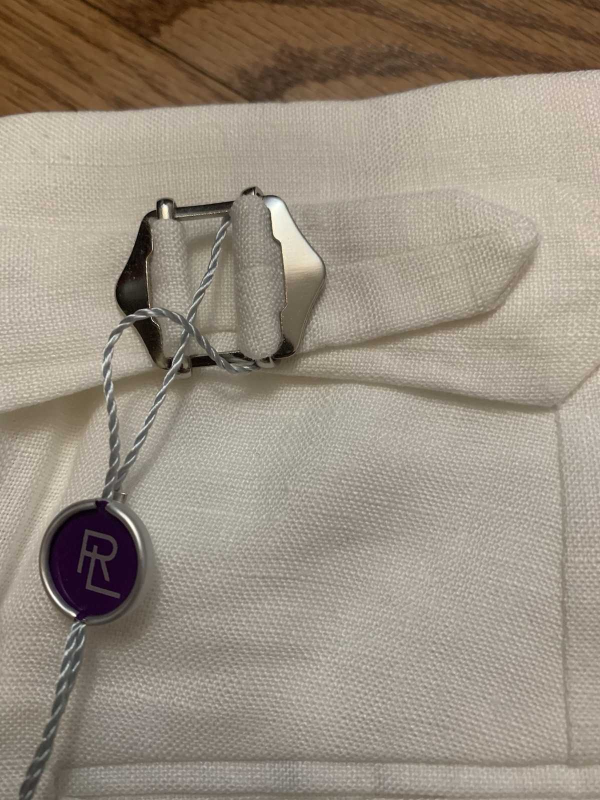 NWT Ralph Lauren PURPLE LABEL LINEN TROUSERS 30×34 SIDE TABS WHITE ITALIAN Pants
