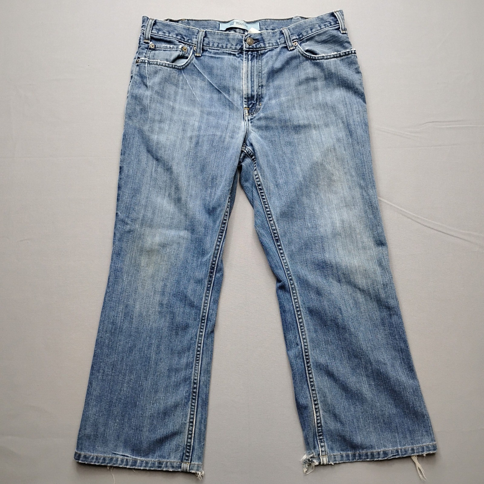 Gap Vintage Mens Bootcut Jeans Medium Wash Denim 36×30 Distressed