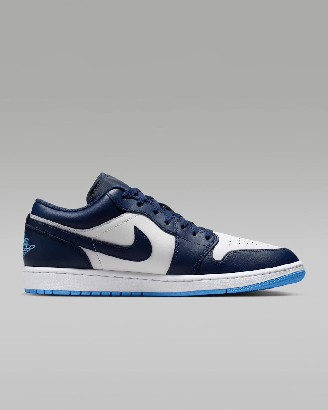 Nike Air Jordan 1 Low Shoes Midnight Navy University Blue 553558-404 Mens Nby
