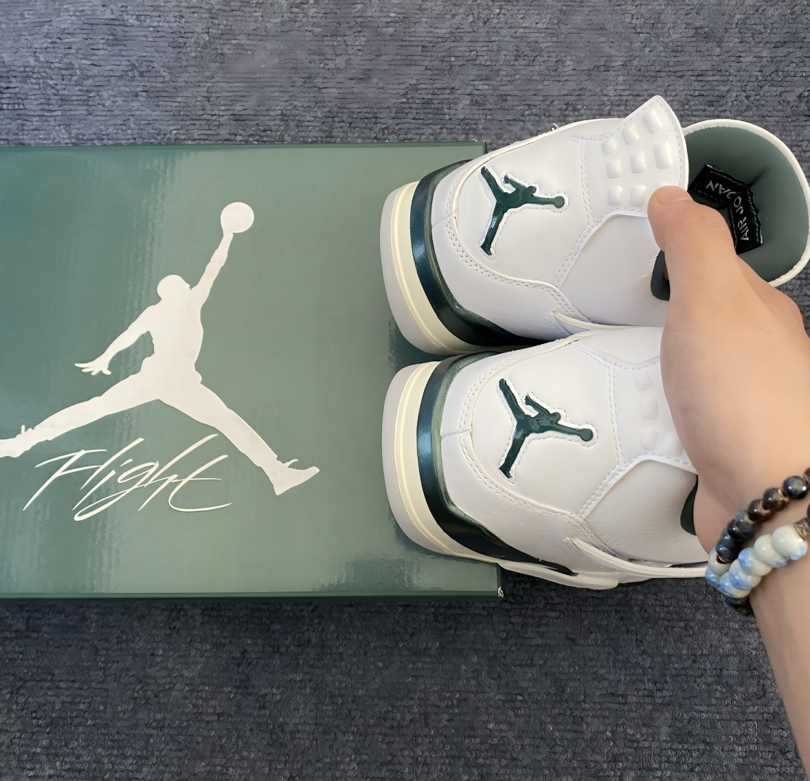 Men’s Jordan 4 “Oxidized Green” Mid Top Retro Basketball Shoes US Size 7-12