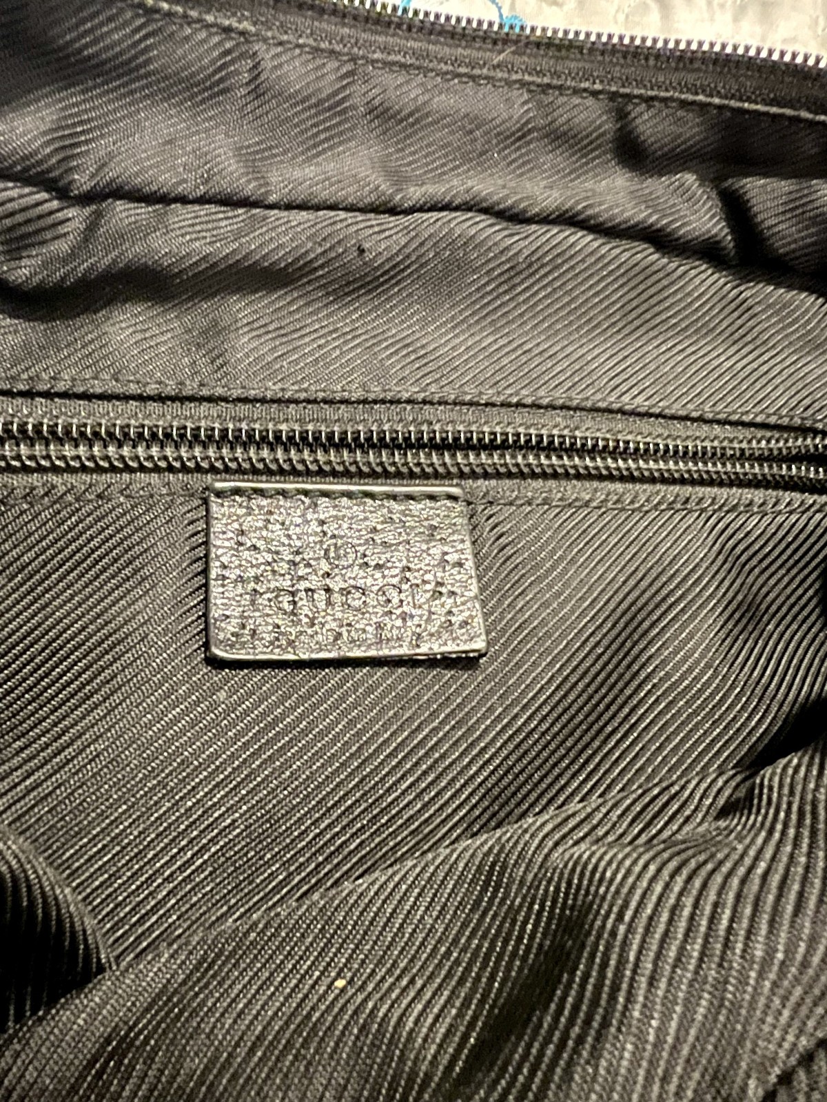 VTG Y2K Gucci GG Sherry Line Black Canvas Nylon Crossbody Shoulder Bag Purse