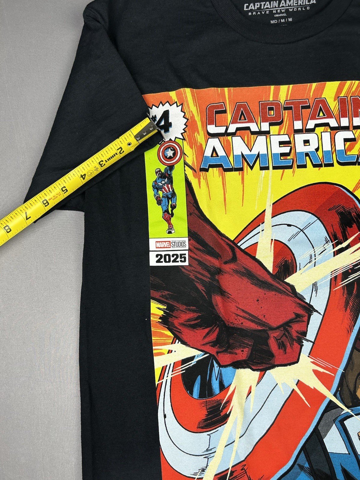 Captain America Men’s M Brave New World Comic Graphic Tee Shirt NEW (Read)