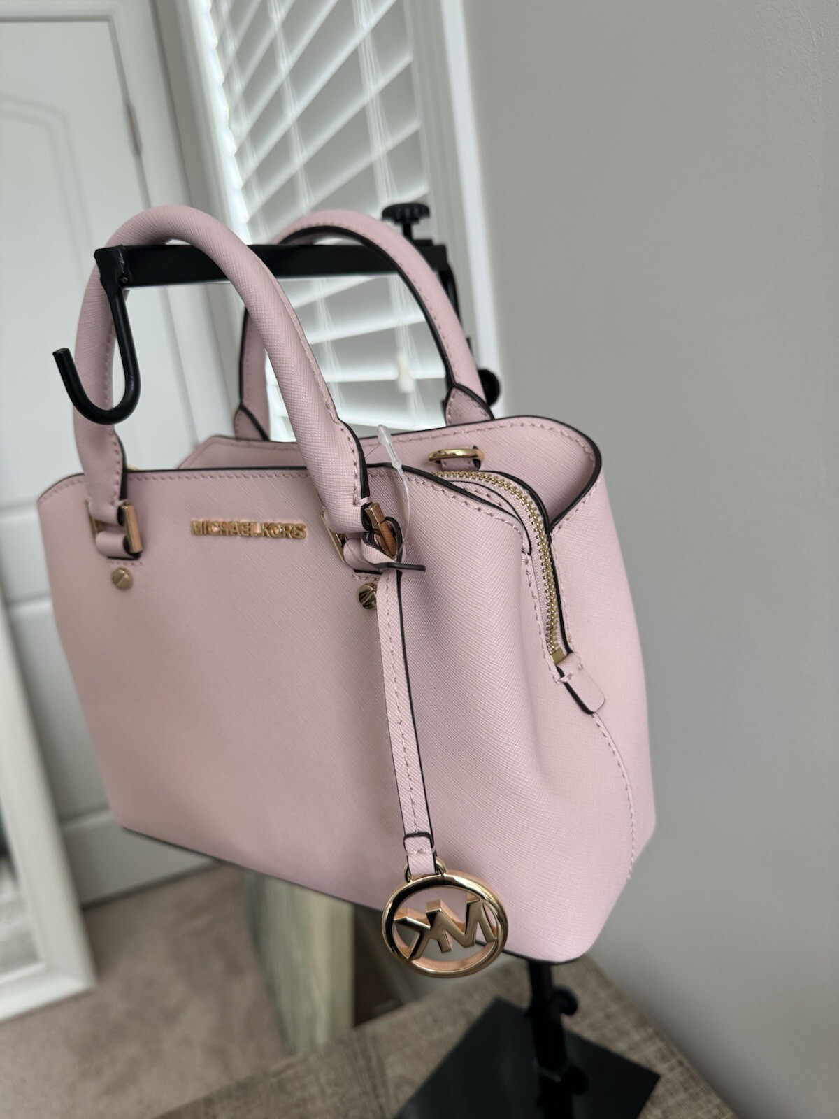 NWT MICHAEL KORS SAVANNAH BLOSSM SMALL SATCHEL SAFFIANO LEATHER