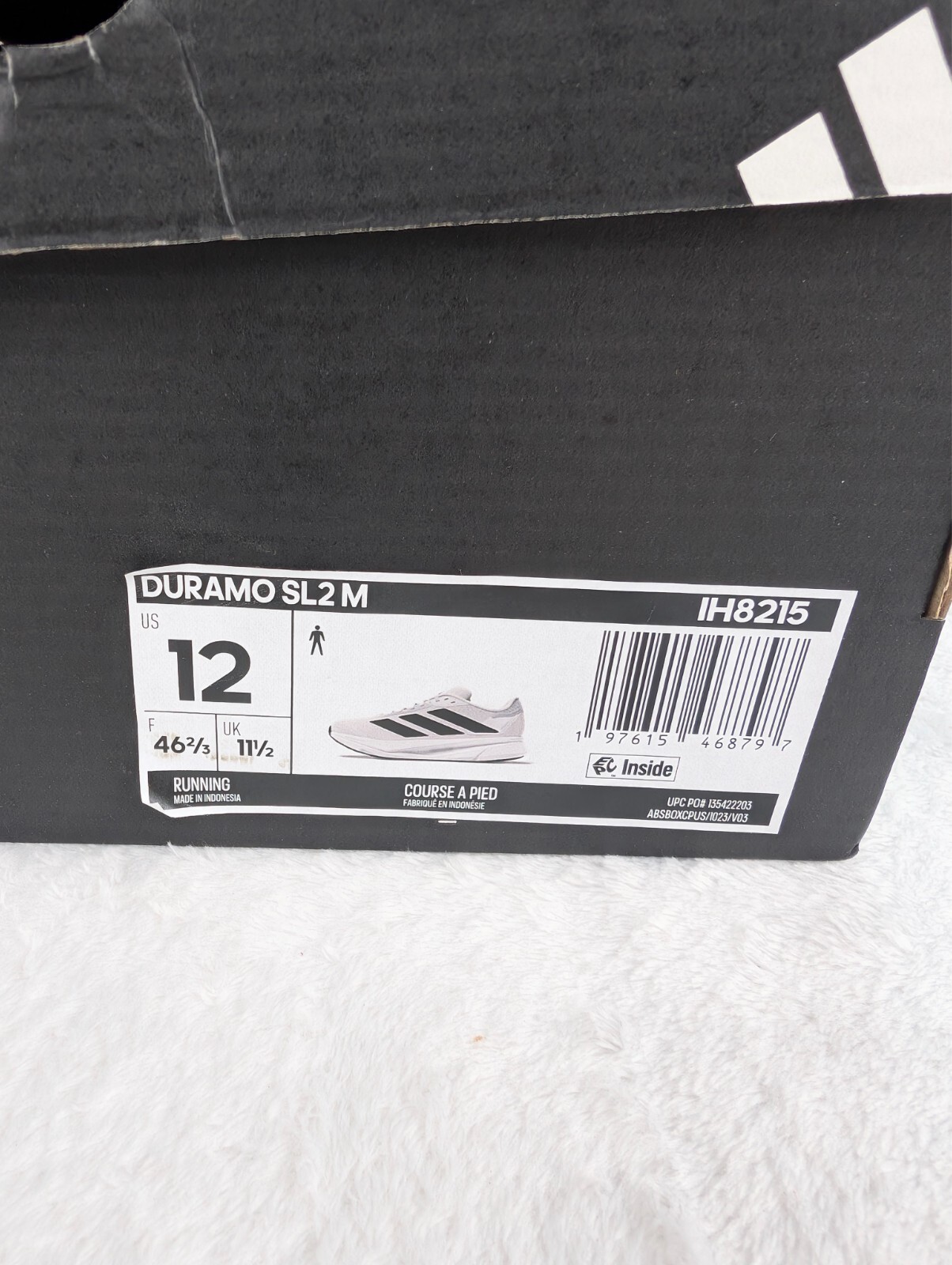 Adidas Duramo SL2 Running Sneakers Mens sz 12 White Black Halo Silver NIB.