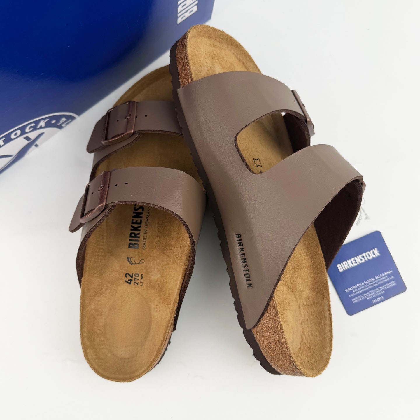 Birkenstock Arizona Birkibuc Mocha Soft Footbed Unisex Sandals Size 37-45