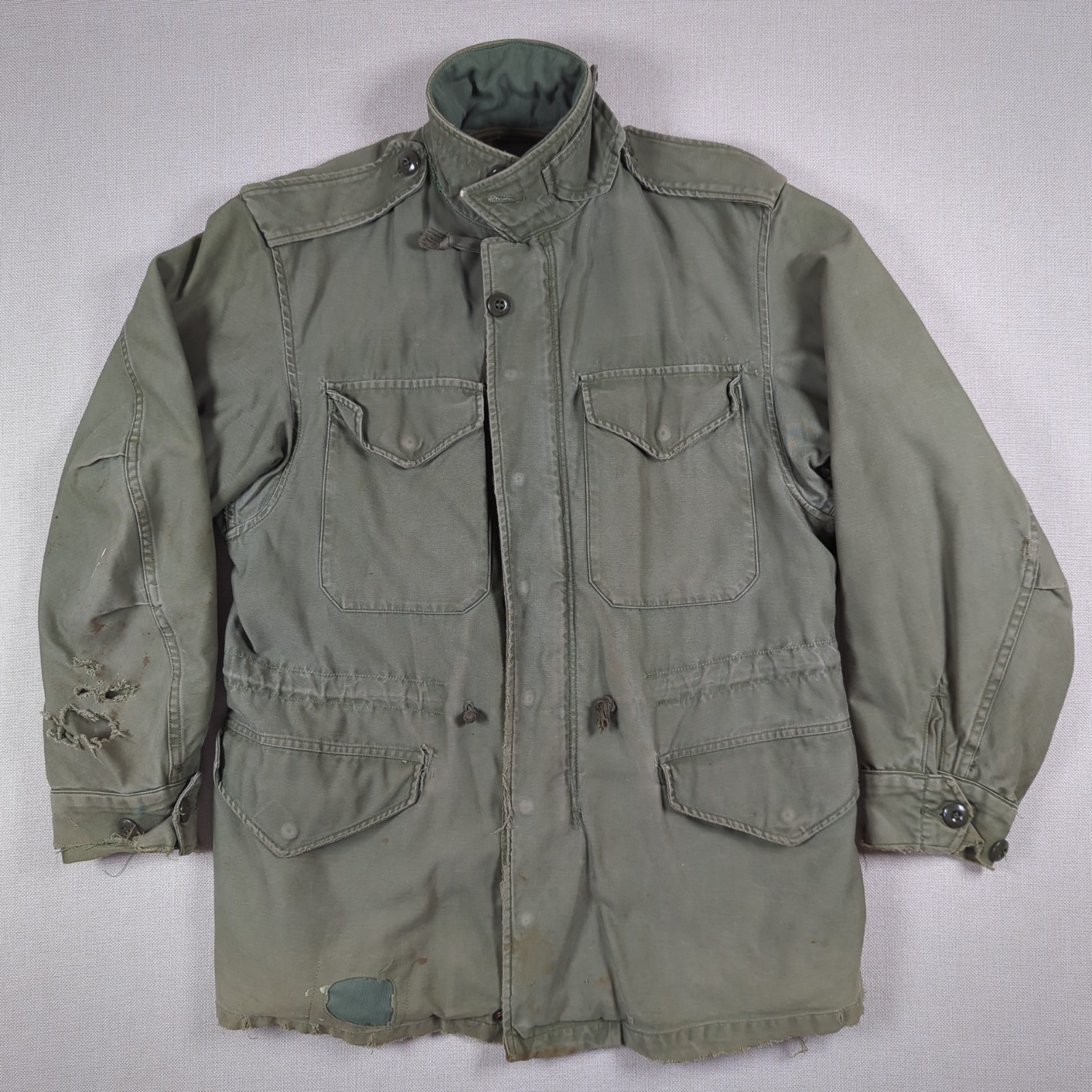 VTG 50s US Army M-51 Field Jacket Small OG-107 Green Distressed Korean War