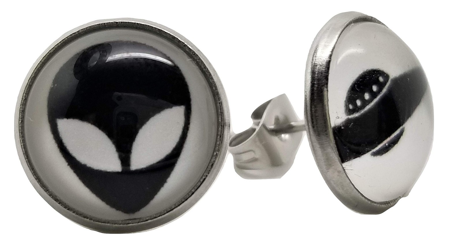 Alien & UFO Combo Stud Post Earrings – New – Pair (2pcs)
