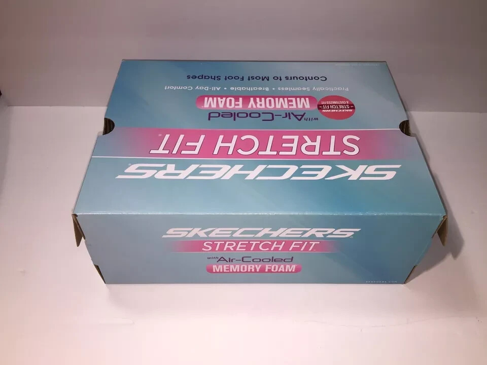 Empty SKECHERS Stretch Fit with Air-Cooled Memory Foam Turquoise Blue *Box Only*