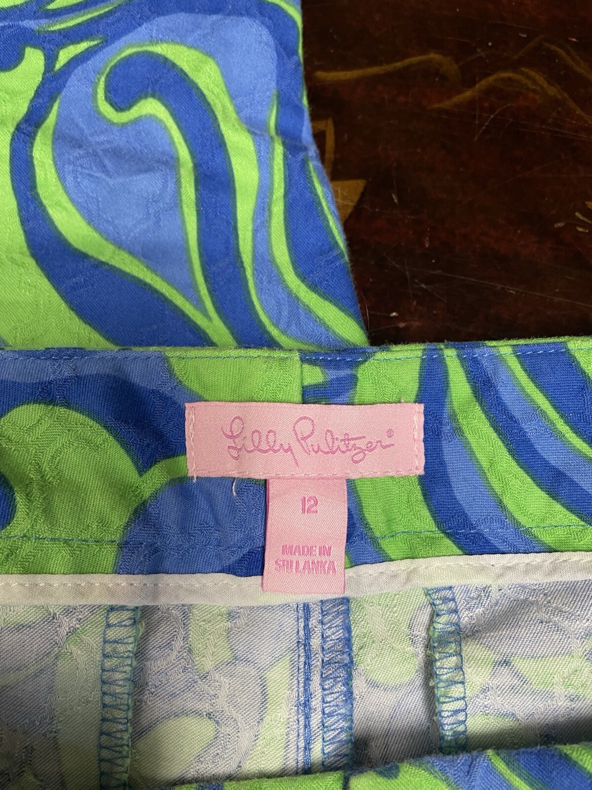 Lilly Pulitzer Kelly Ankle Pant Canopy Green I’m No Angel Swirl Disco Artsy 12