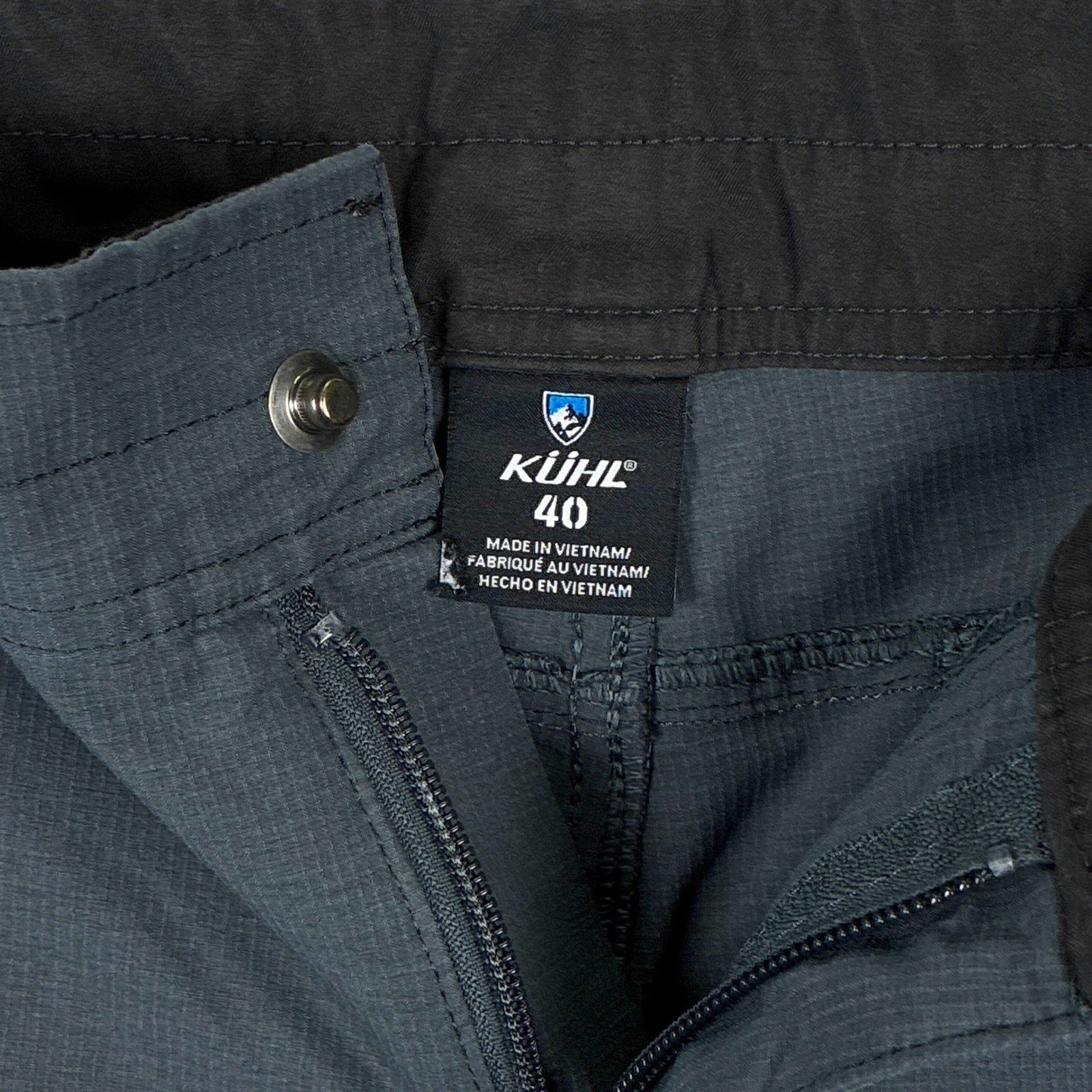 Kuhl Shorts Men 40 Gray Silencr Cargo Ripstop Hiking Backpacking Trekking Preppy