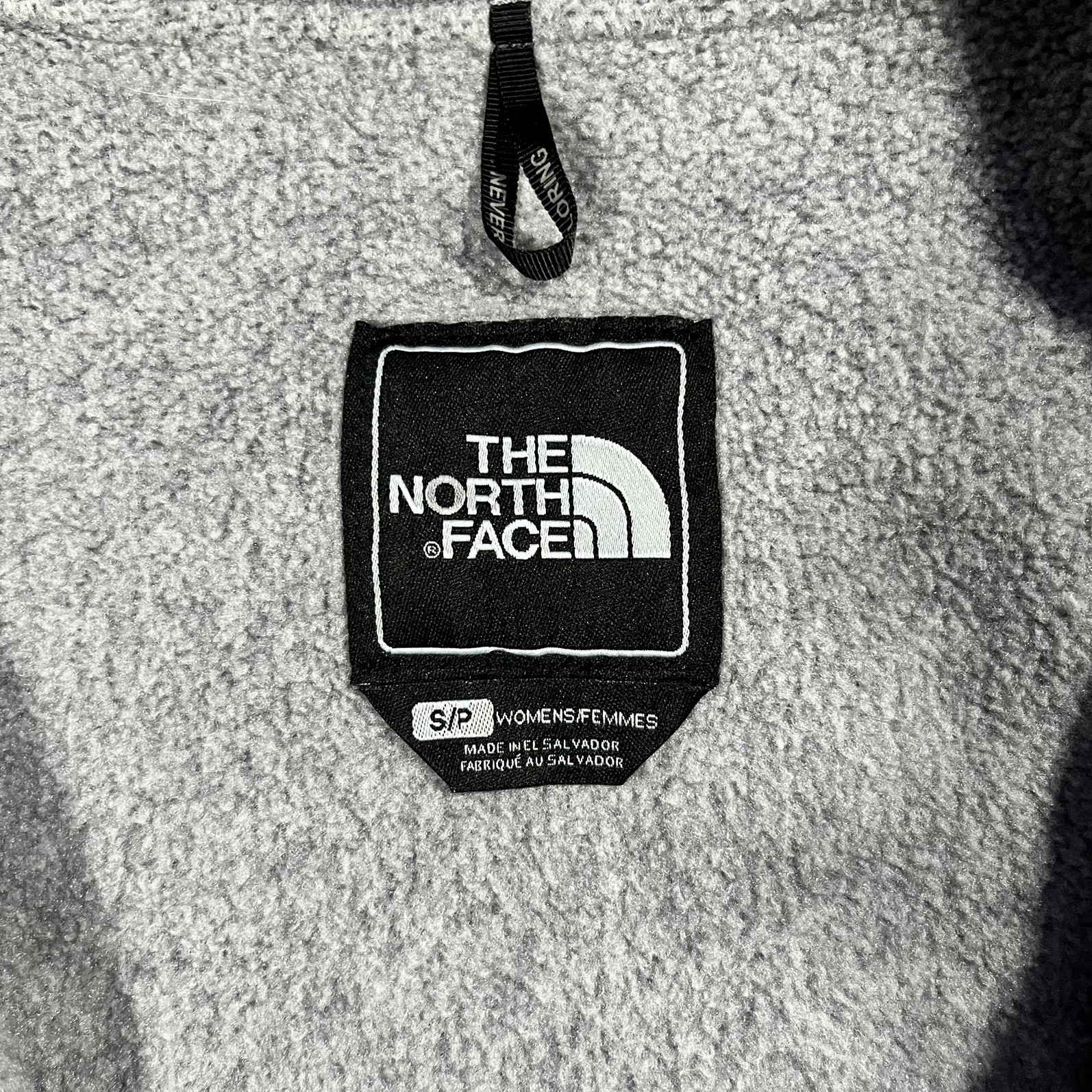 The North Face Jacket Womens Small Gray Denali Hooded Recycled Polartec Fleece