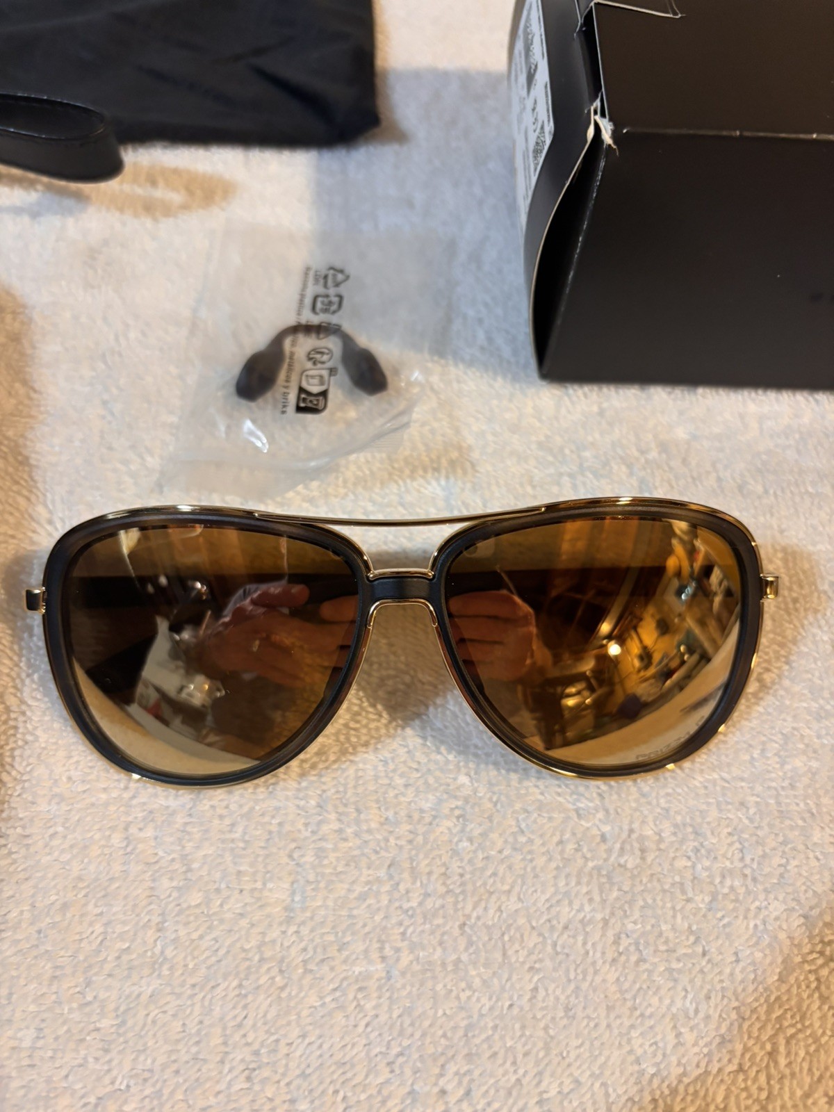 Oakley OO4129-14 Split Time Sunglasses Prizm Rose Gold Polarized 58mm Lens