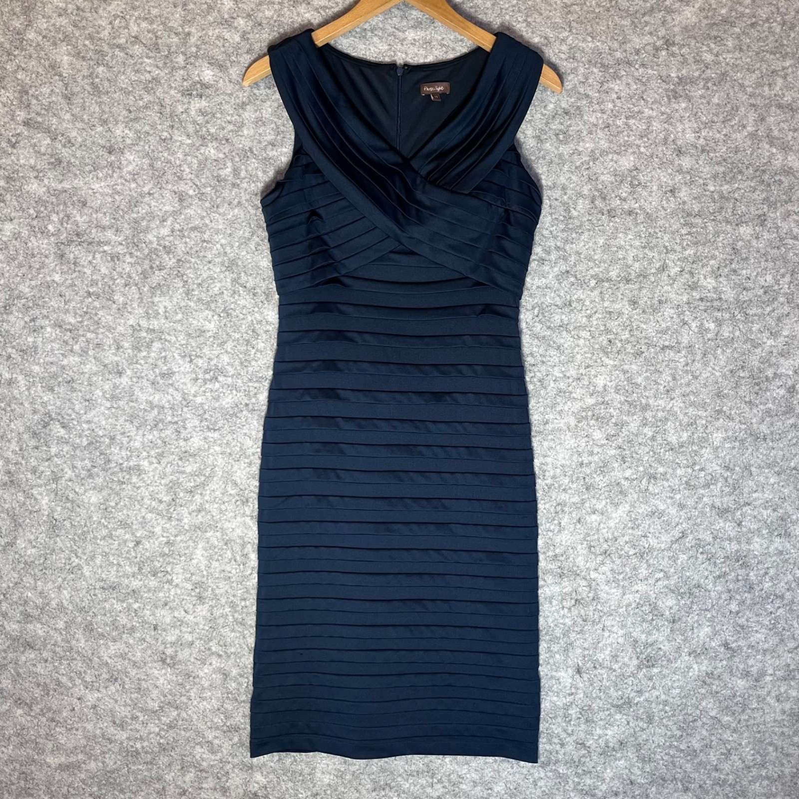 Phase Eight Womens Bodycon Pencil Dress Blue Pleated Cocktail Evening UK10