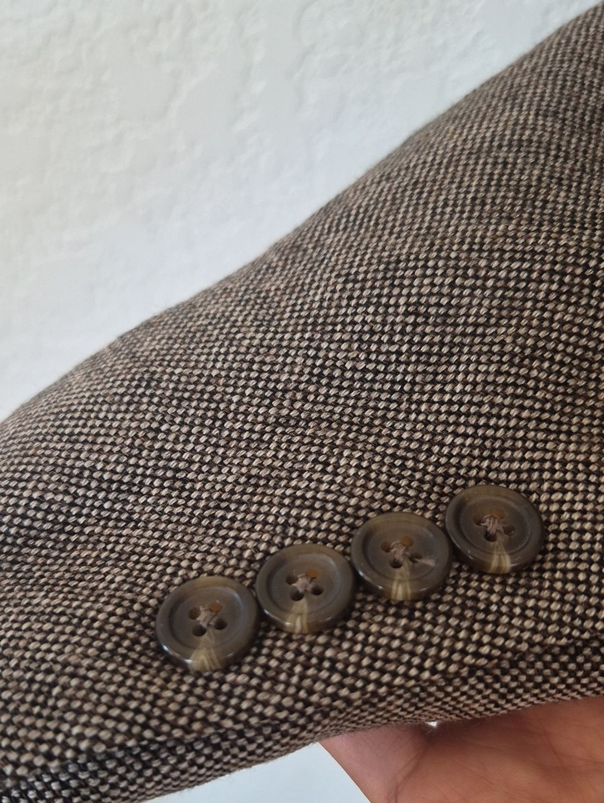 Stafford Essentials 100% Wool, Elbow Patch, Two Button Blazer Sz 44R