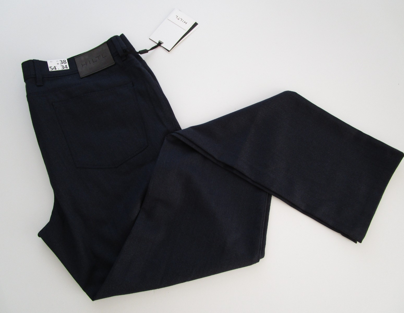 Mens 38×34 Hiltl Pants Kent-95 Contemporary Wool navy blue 38×37 measure
