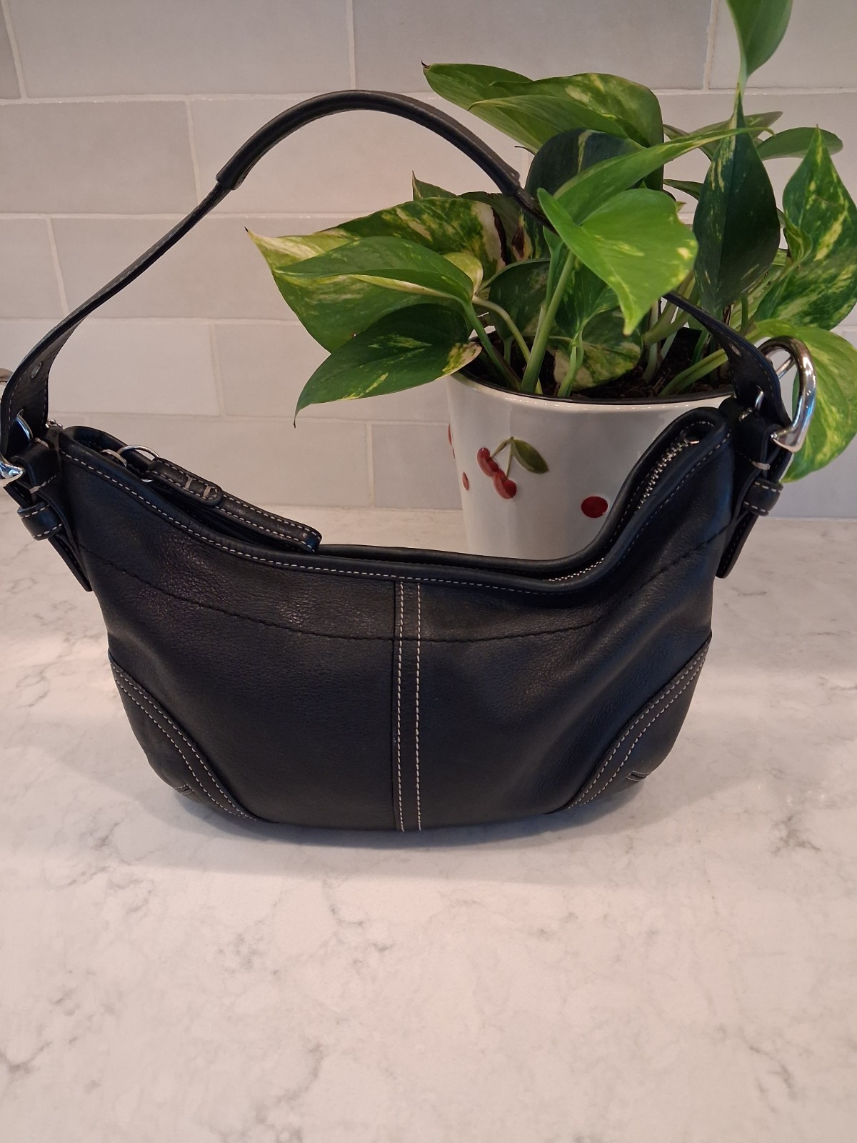 Coach Vintage Y2K SoHo Mini Shoulder Bag, Black Leather W Silver HW 9541