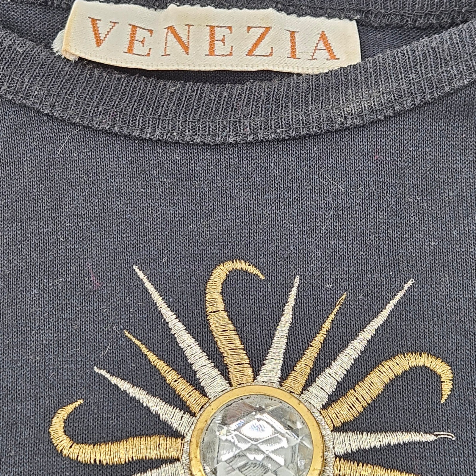 Whimisgoth Venezia Celestial Sun Moon Stars Black Tunic Top with Cape Size XL