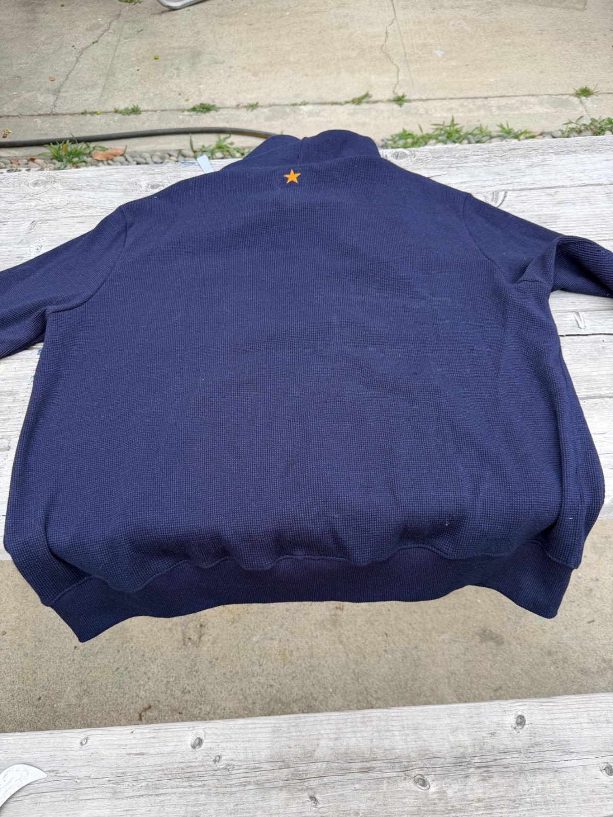 Brave Star Selvage Glory Days Indigo Dyed Thermal Zip waffle Hoodie XXL 2XL