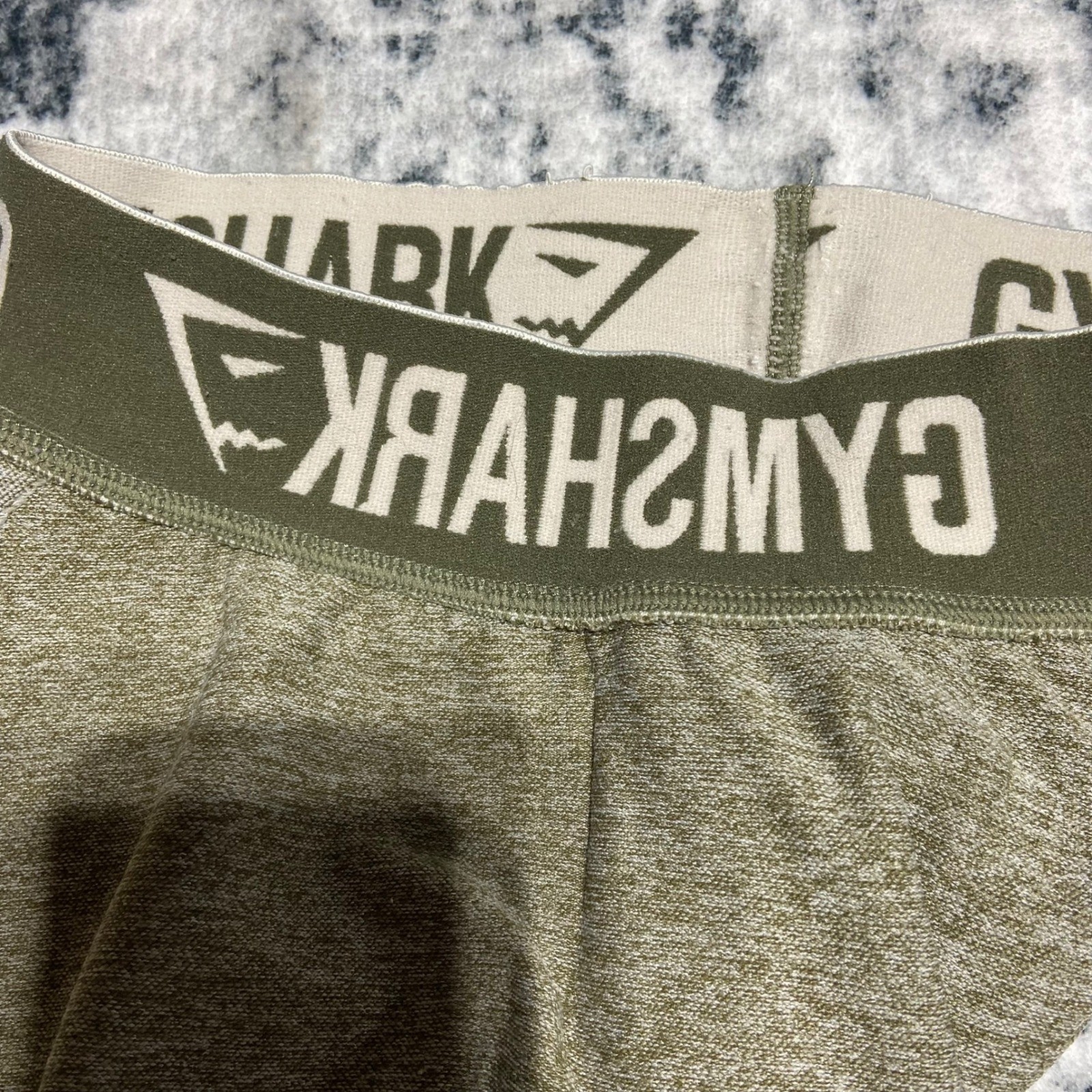 Gymshark Flex High Waisted Seamless Leggings Olive Green Marl Small ZZ35