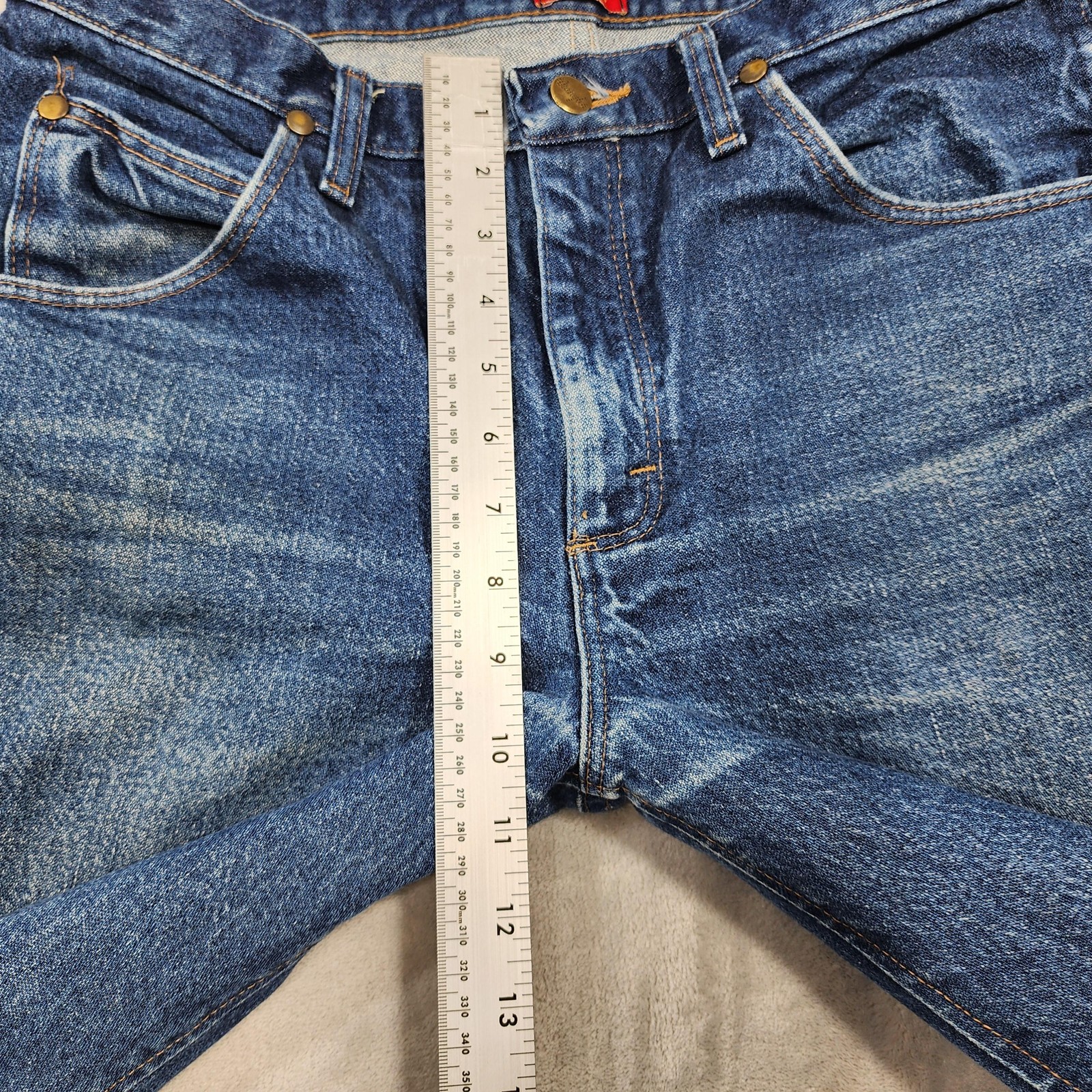 Wrangler Jeans Mens 32×34 Blue Slim Straight Cowboy Cut Denim Western 36MWZ