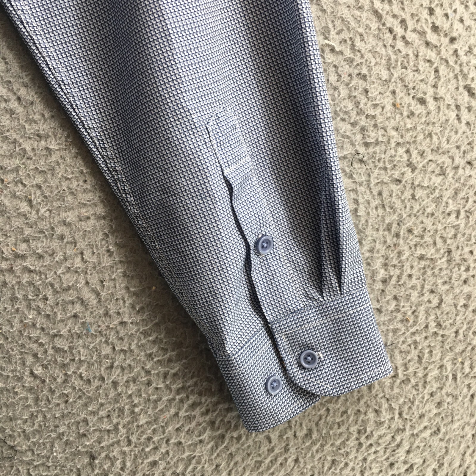 Tom Baine Slim Fit Button Up Dress Shirt Mens L Blue Long Sleeve Collared Casual