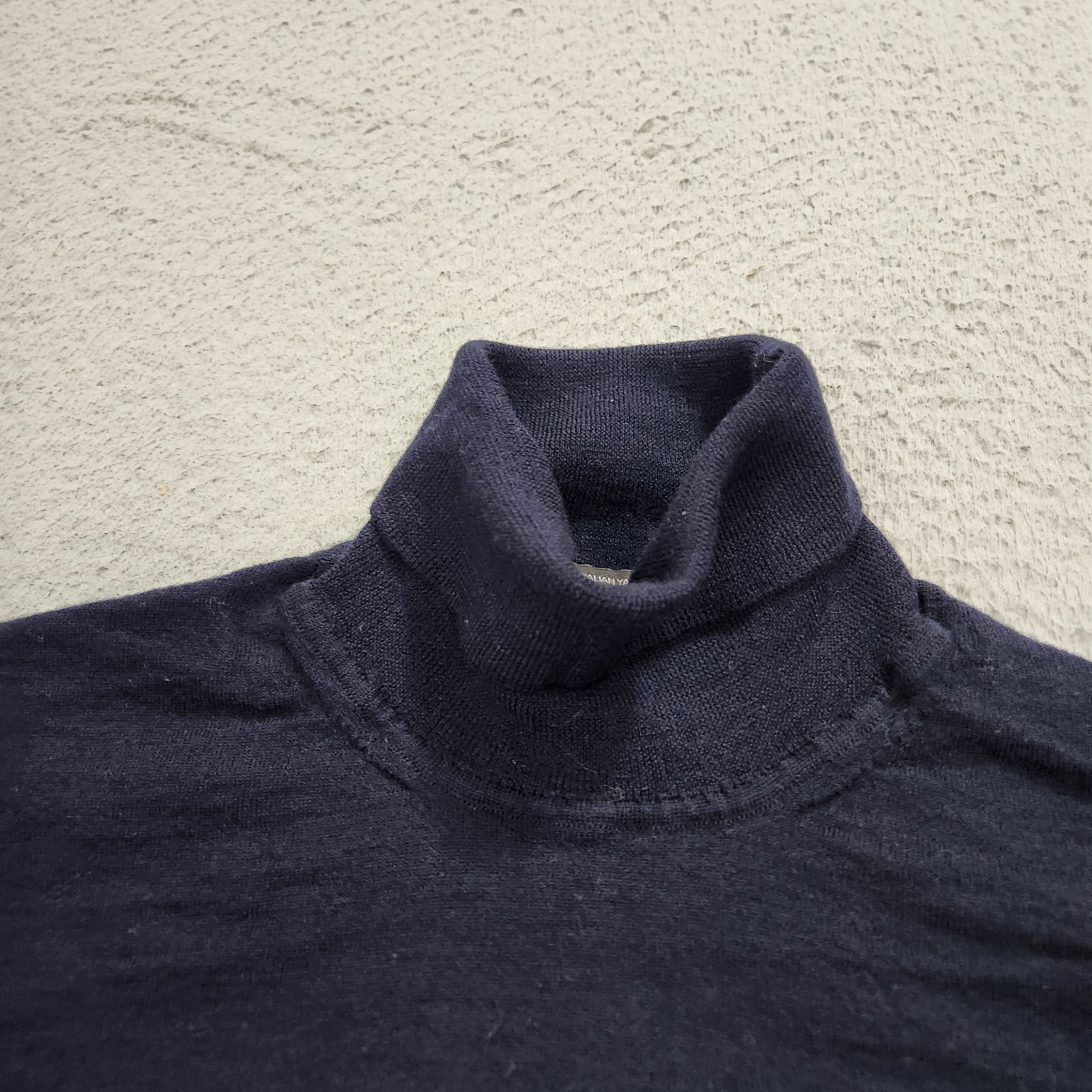 Hugo Boss Sweater Mens Large Blue Musso Turtle Neck Virgin Wool Yarn Fits Medium