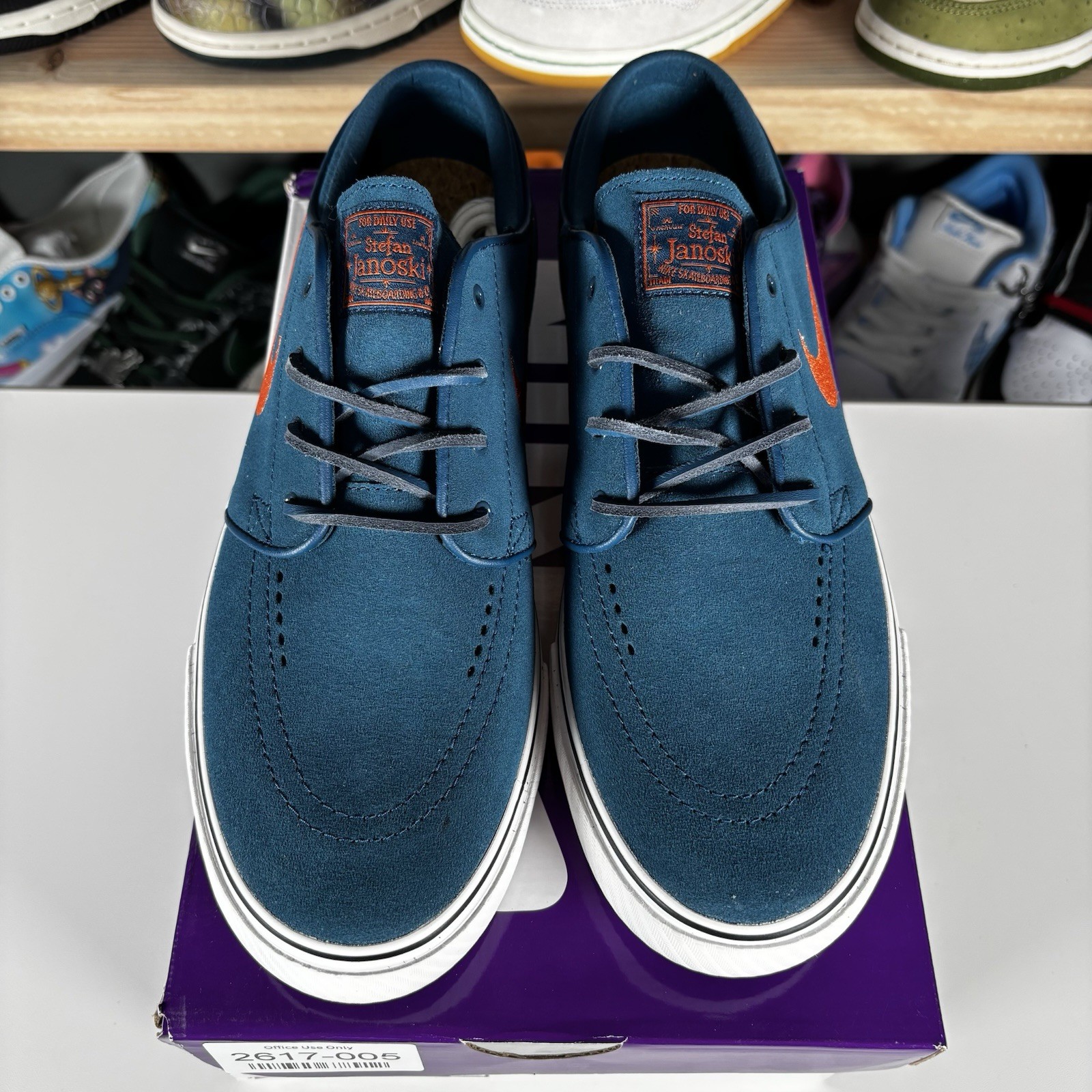 Size 9.5 – Nike Zoom Stefan Janoski OG+ SB Blue Force Campfire Orange