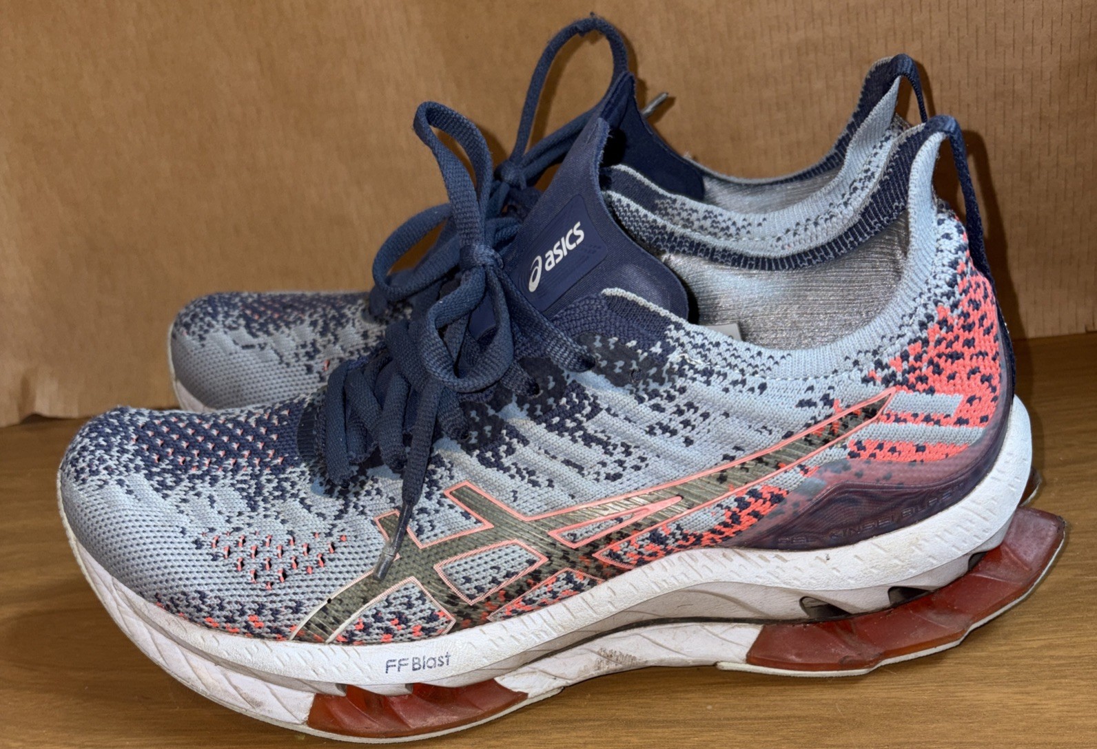Asics GEL-KINSEI FF Blast Running Shoes Blue Grey Tie Dye Look Women 8.5