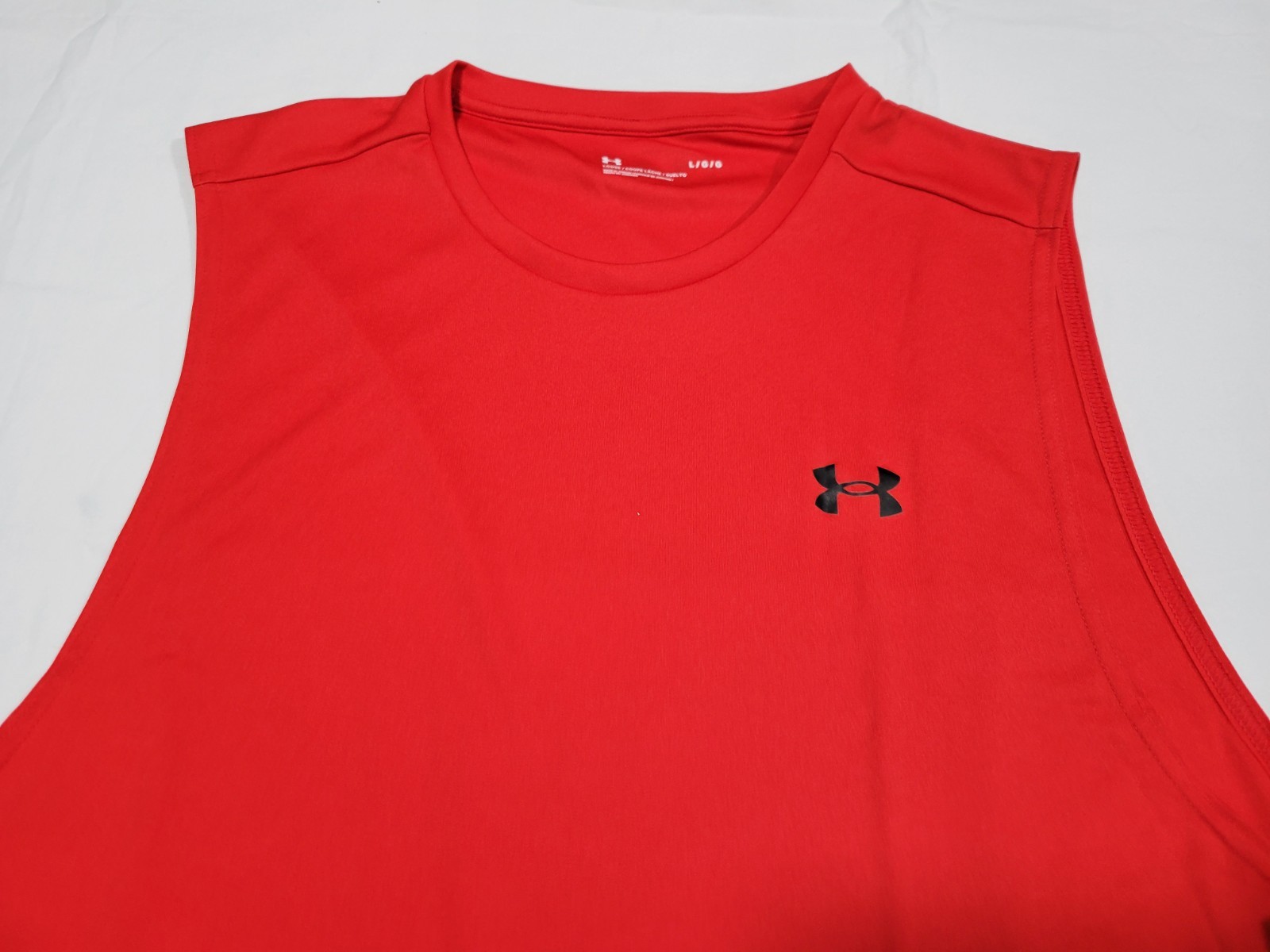 Under Armour Mens Velocity Muscle Tank Heat Gear Loose 1327972-600 Red