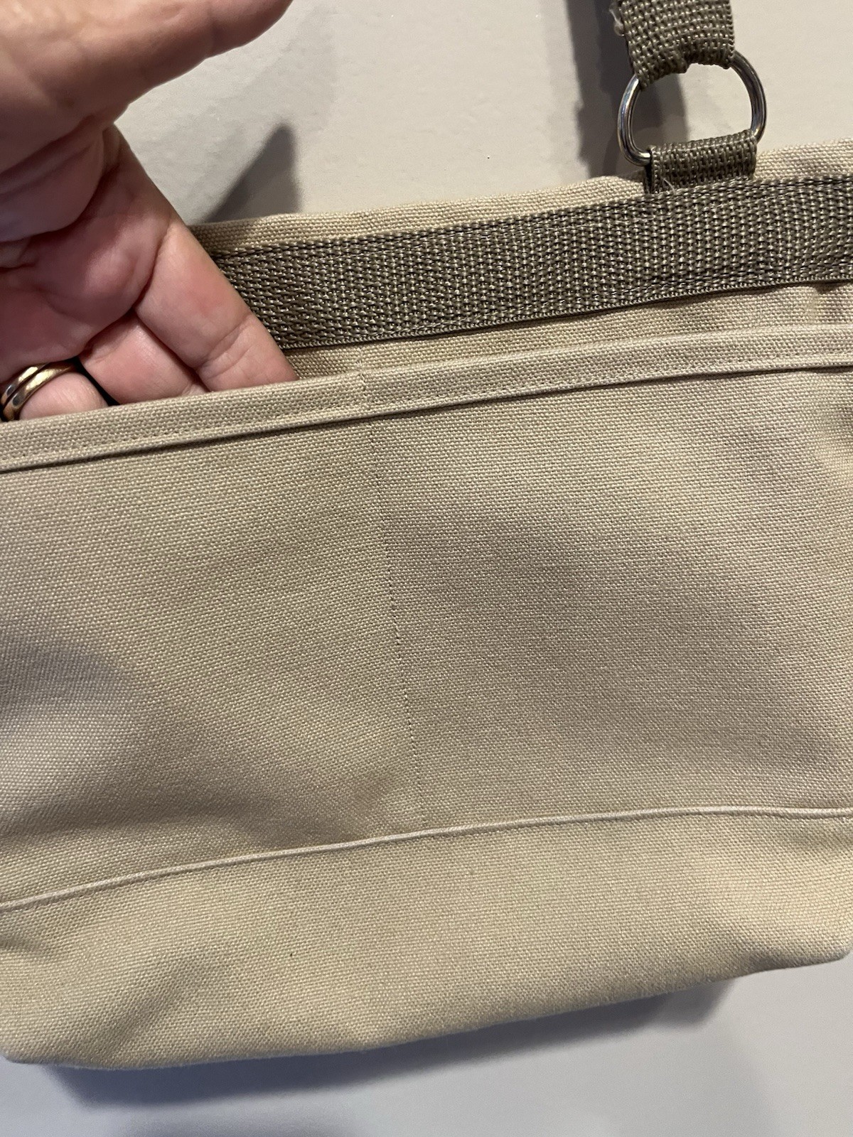 Hand painted Canvas Coastal Crossbody Bag Very Clean Condition. Well Made