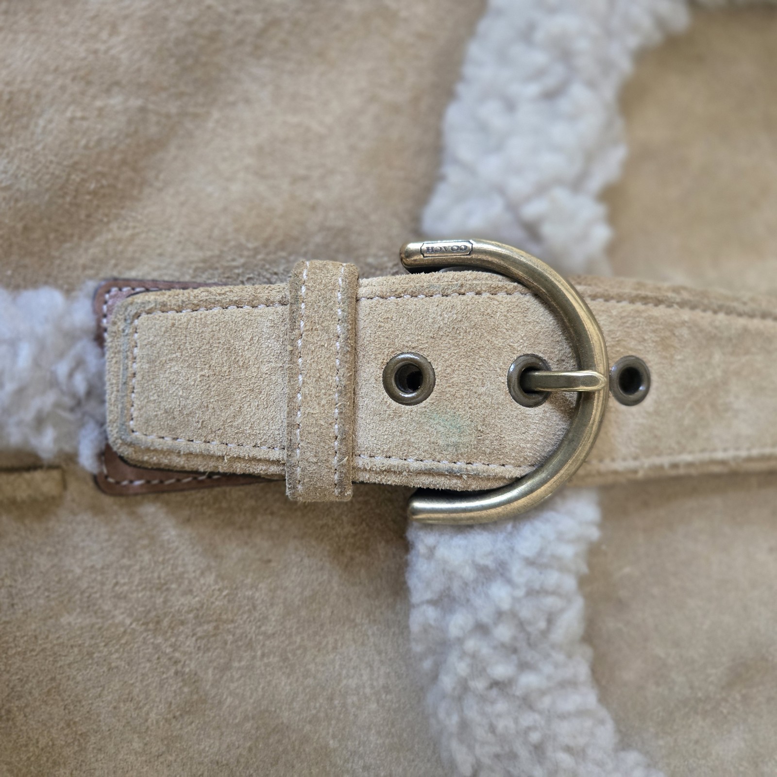 Vintage COACH Shearling Shoulder/crossbow Bag