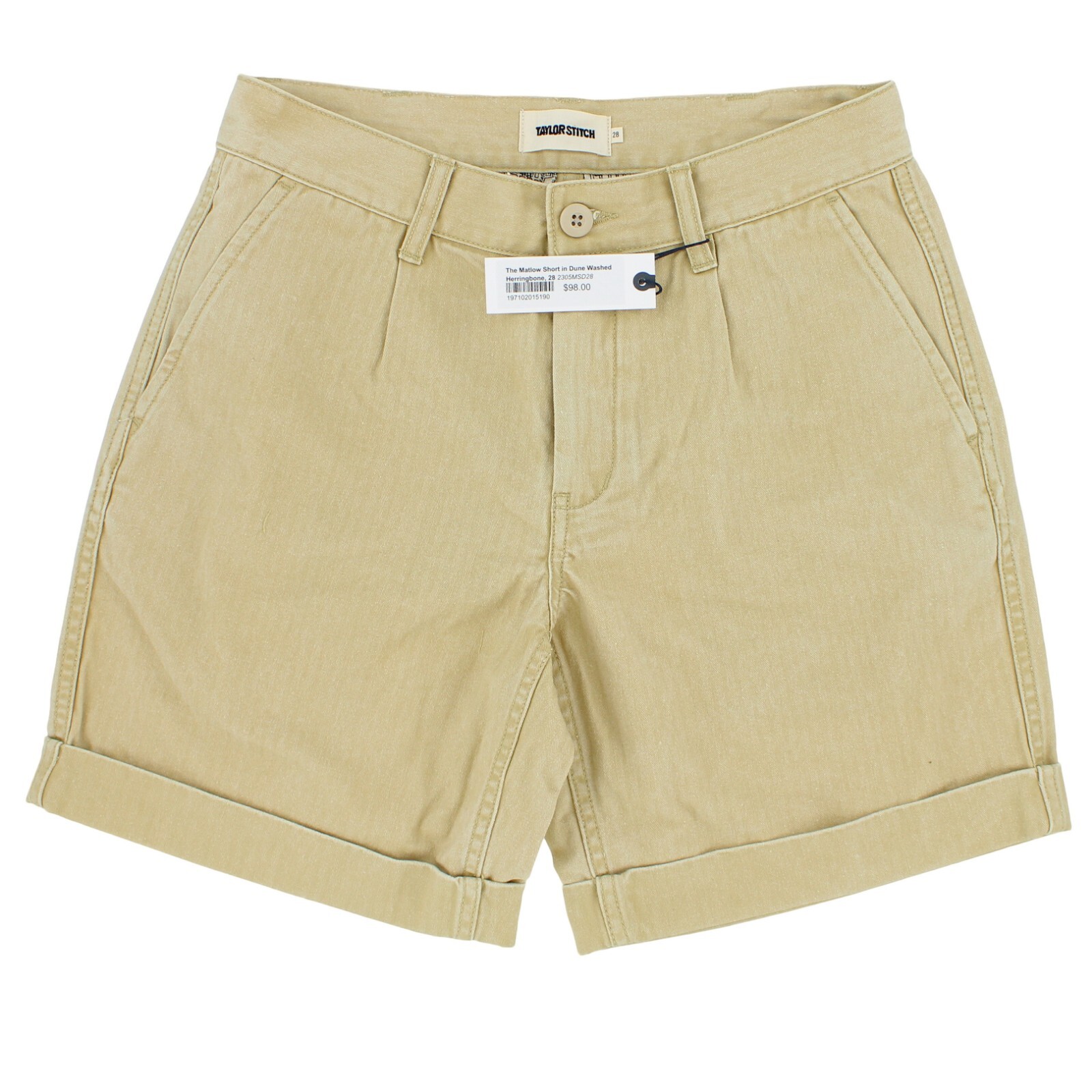 Taylor Stitch Men’s Matlow Short 100% Organic Cotton Vintage Dockside Style $98