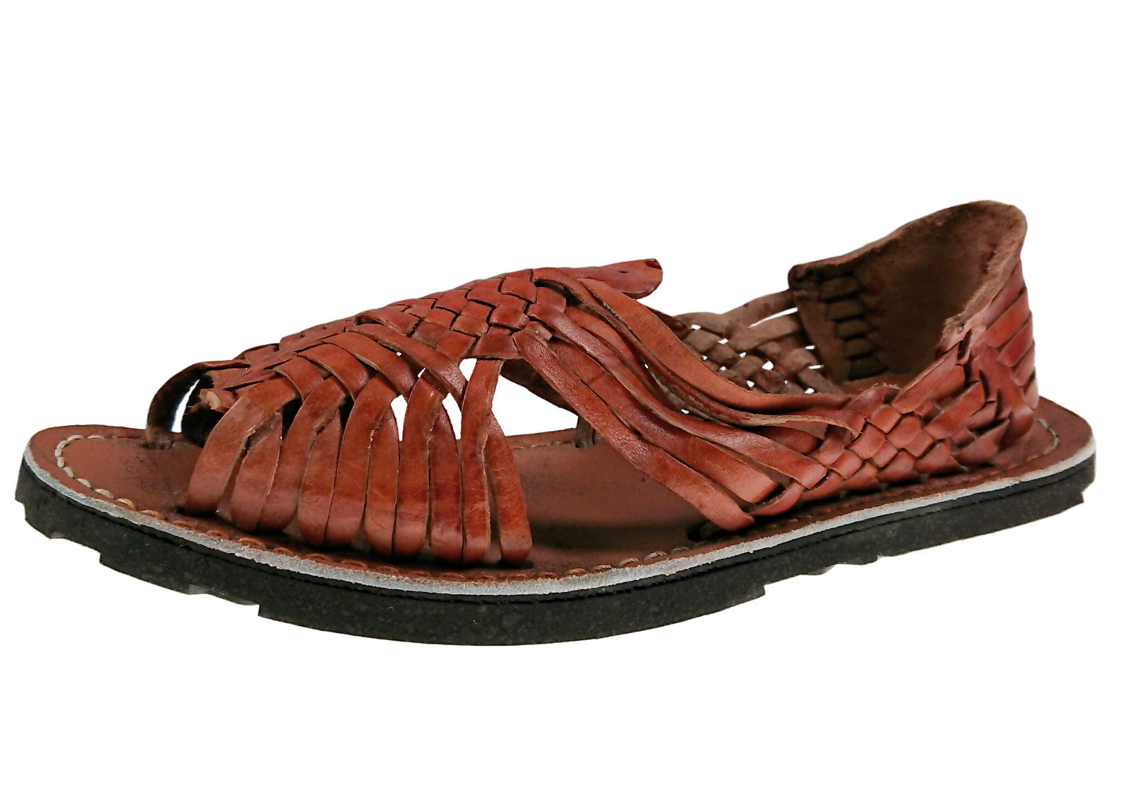 Genuine Leather Chedron Women Huarache Pachuco. Mexican Sandals