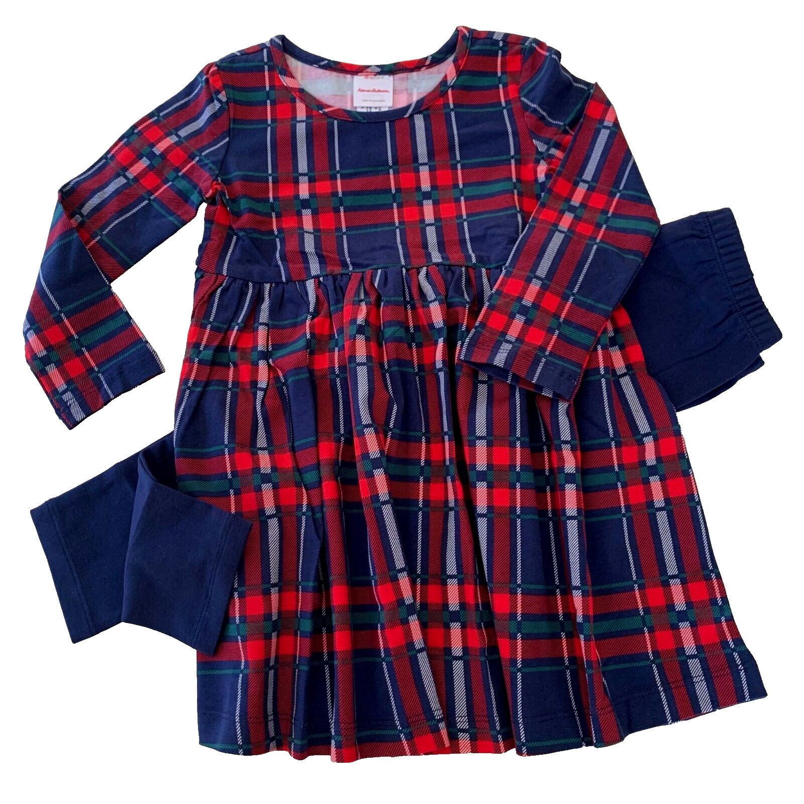 Hanna Andersson Sweet Plaid Skater Dress & Leggings Set. 12-18 Months, 75 cm