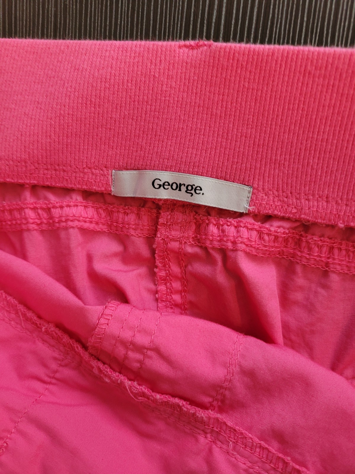 George Cotton Cargo Roll Up Trousers, Ladies 22,Pink, Elasticated, Straps, BNWT