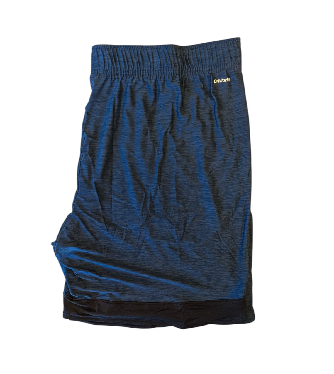 Jersey Comfort Shorts Men’s 2XL (44-46) Elastic Waist Front Pockets Black & Blue