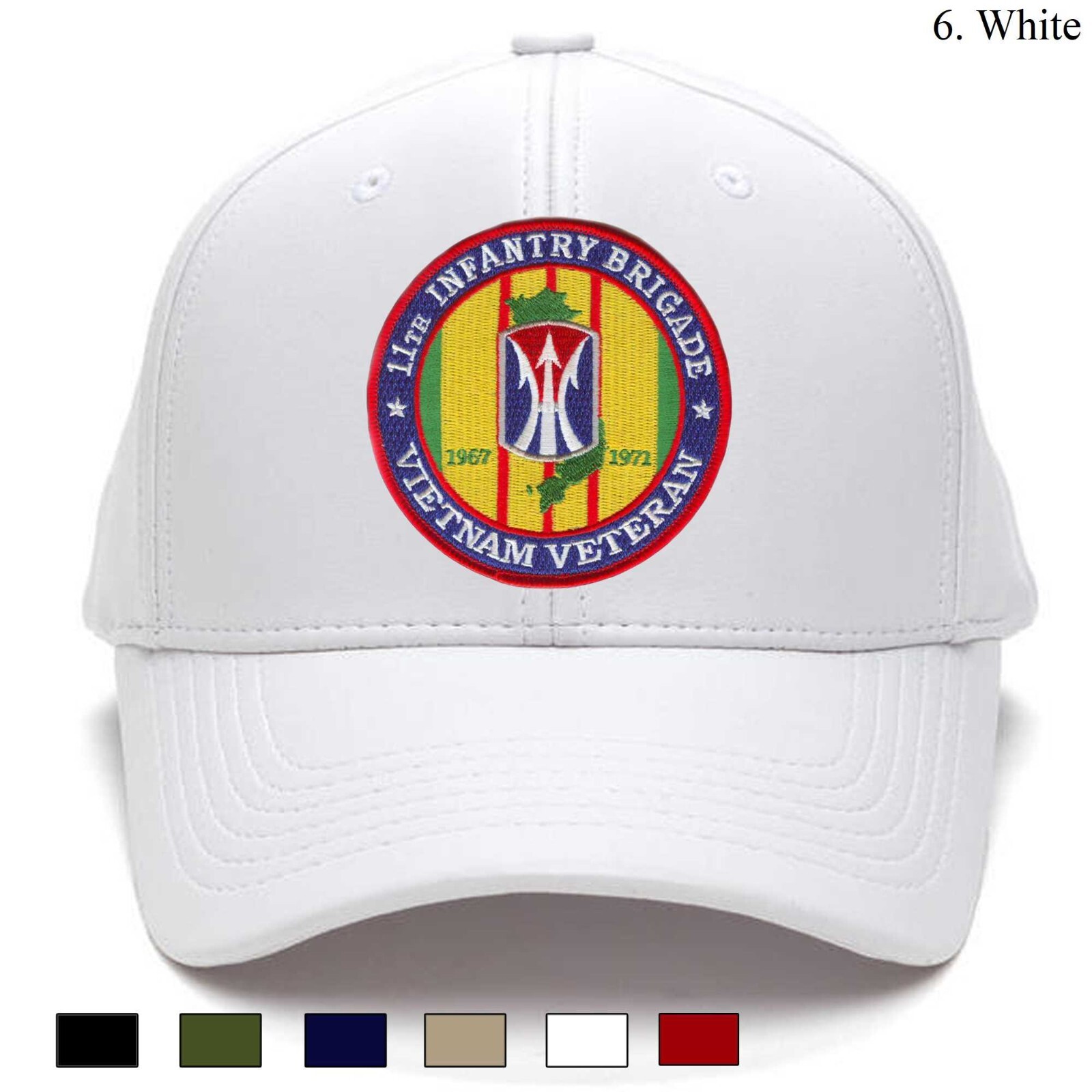 Embroidered Hat 11th Infantry Brigade Vietnam Veteran, Veteran Cap, Gift Idea