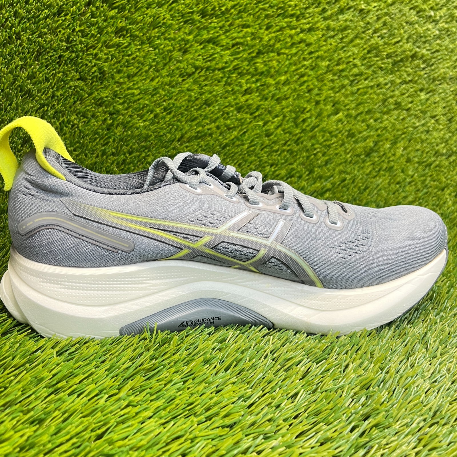 Asics Gel-Kayano 32 Mens Size 10.5 Gray Yellow Athletic Running Shoes Sneakers