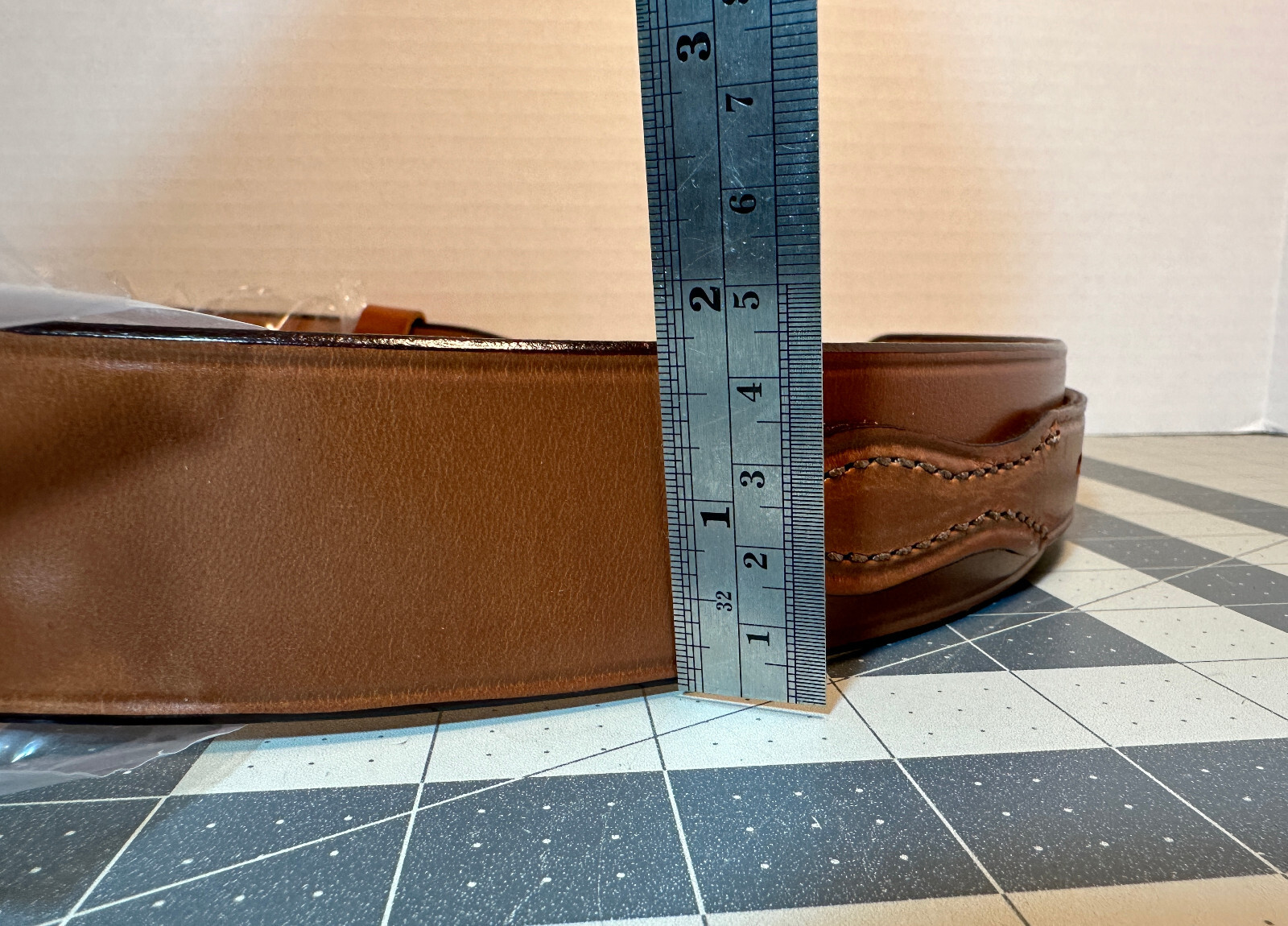 Bianchi B4 Ranger™ Belt, 1.75″ Width, Plain Tan, Brass Buckle, Size: 32″ | NEW