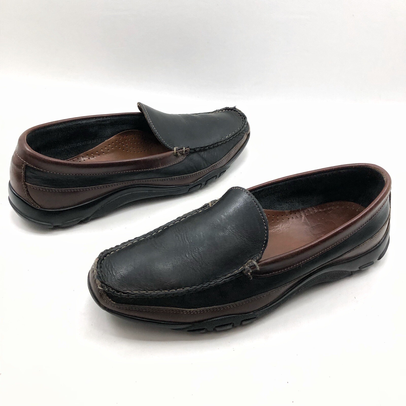 Allen Edmonds Boulder Driving Moccasin Mens Sz 10 D Black Brown Leather Loafer