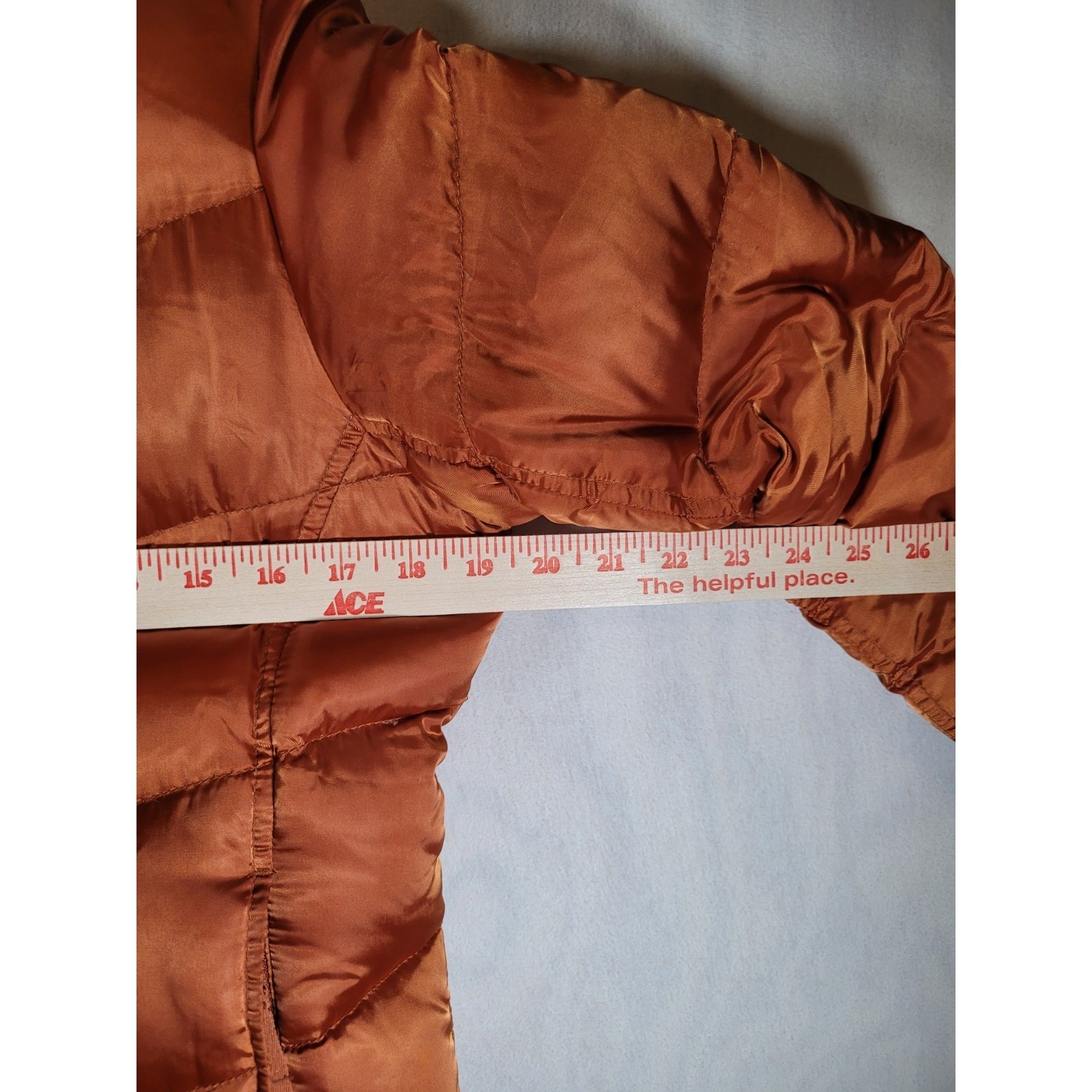 Eddie Bauer Jacket Gold Womens Size PS EB650 Down Puffer Quilted Lightweight