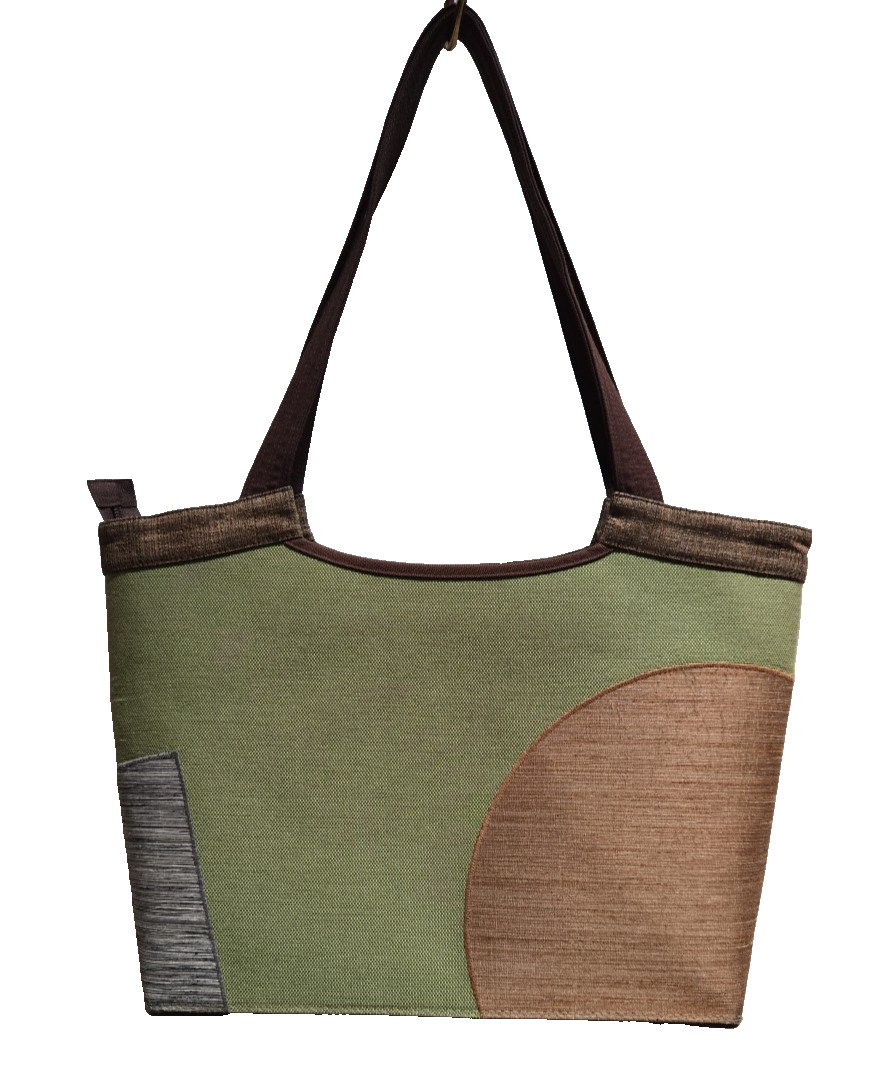 MATERIAL THINGS Janet C Alta Modern Print Fabric Purse Handbag Wearable Art
