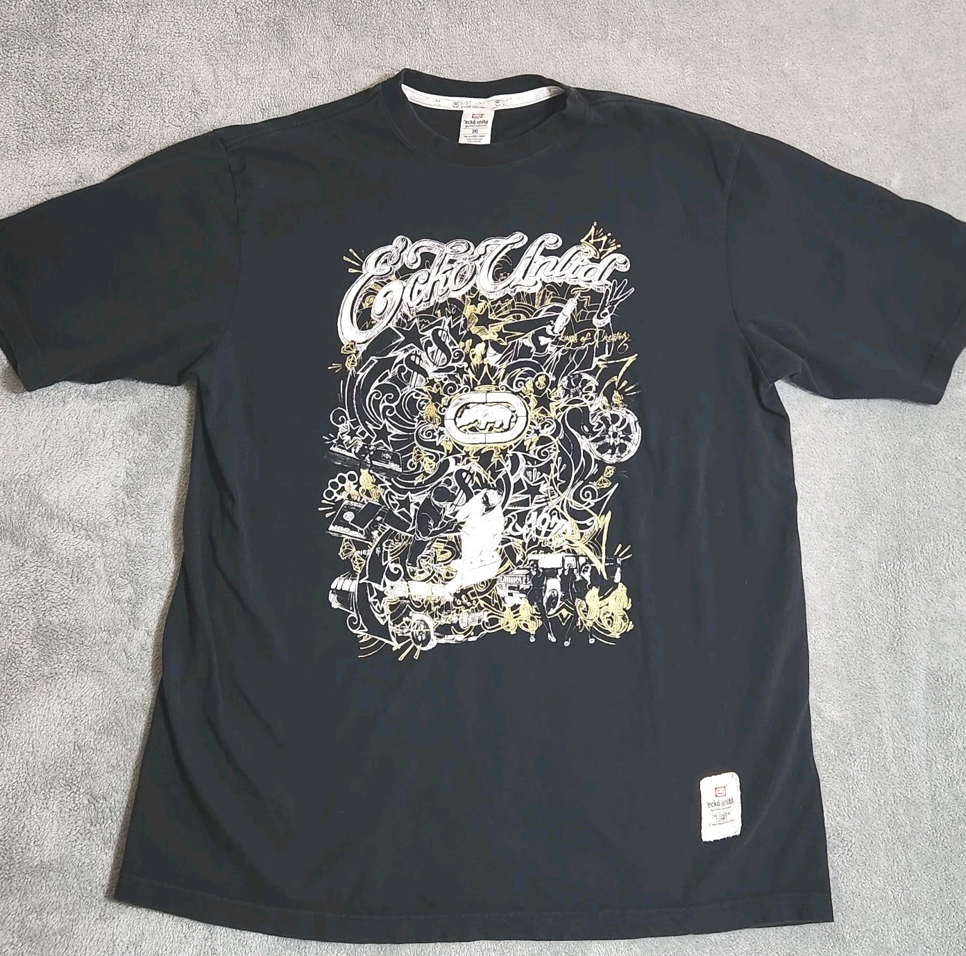 Vintage Ecko Unltd Y2K Shirt Men 2XL Hip Hop Urban Baggy Dollar Money Graphic