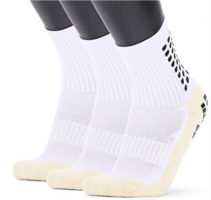 3X Pairs Sport Socks Anti Slip Grip Soccer Football Basketball Sock Premium