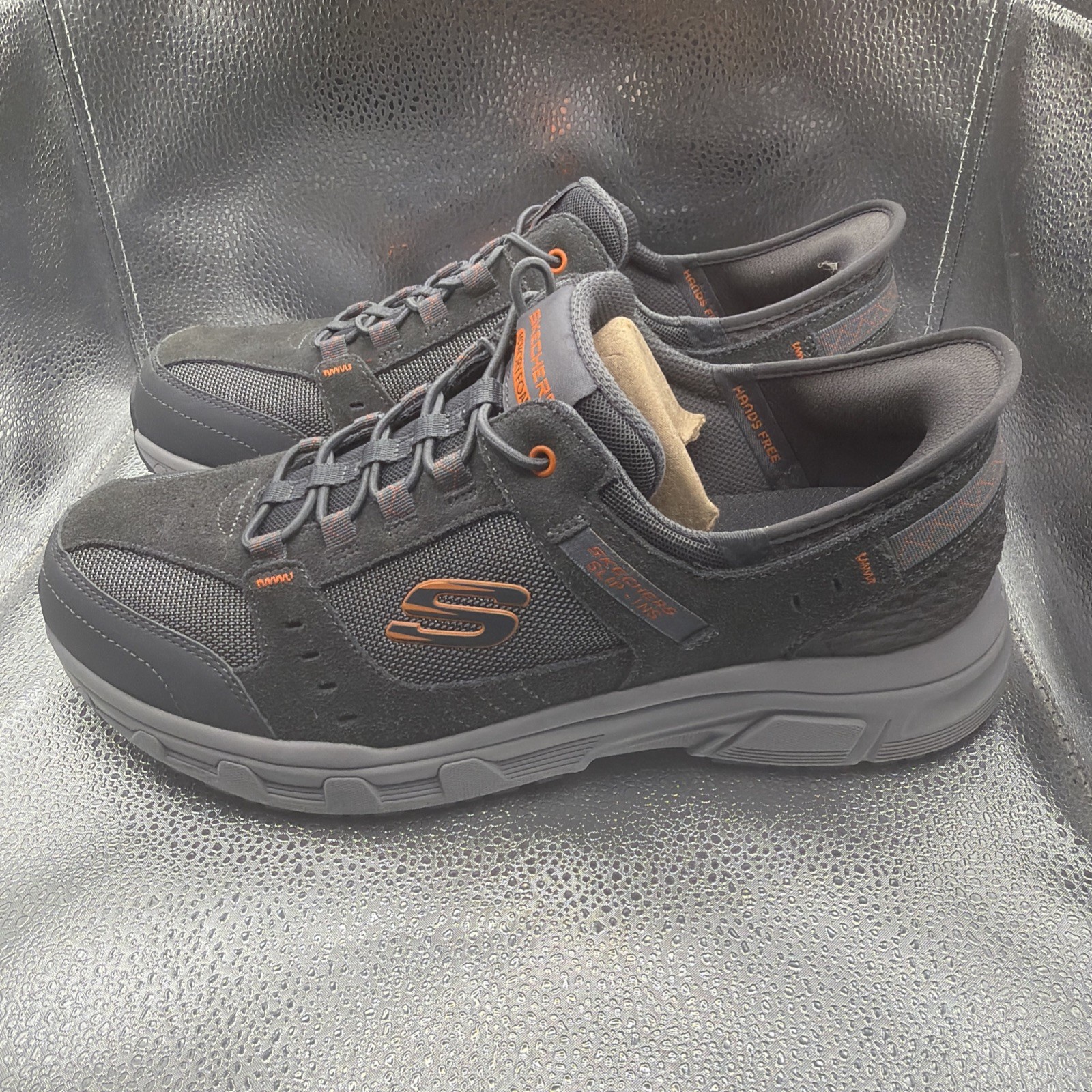 SKECHERS Slip-ins Memory Foam Men’s12 Sneakers Gray Orange